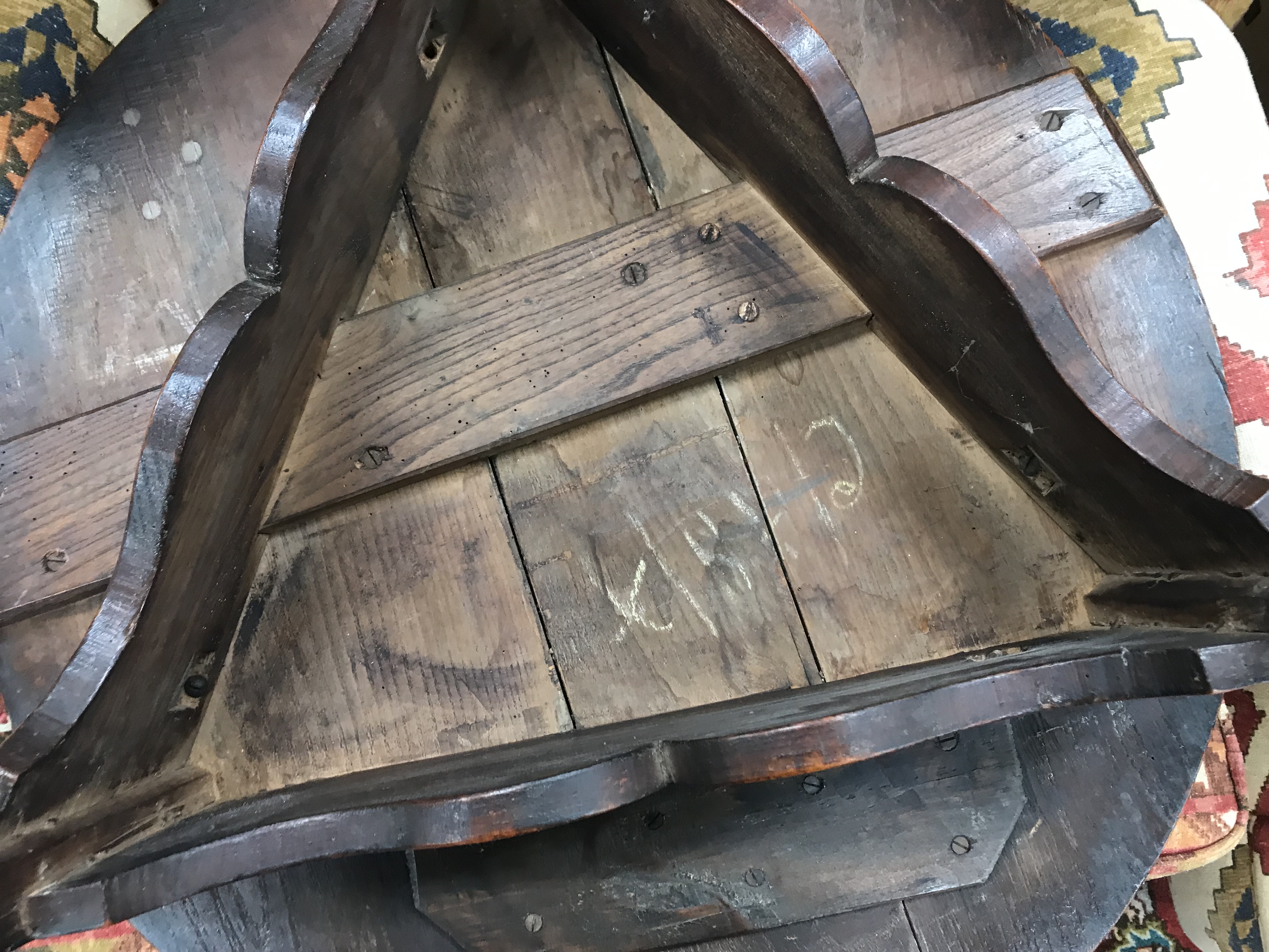 A 19th Century oak cricket table, - Image 7 of 40