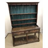 An 18th Century elm and fruitwood dresser,