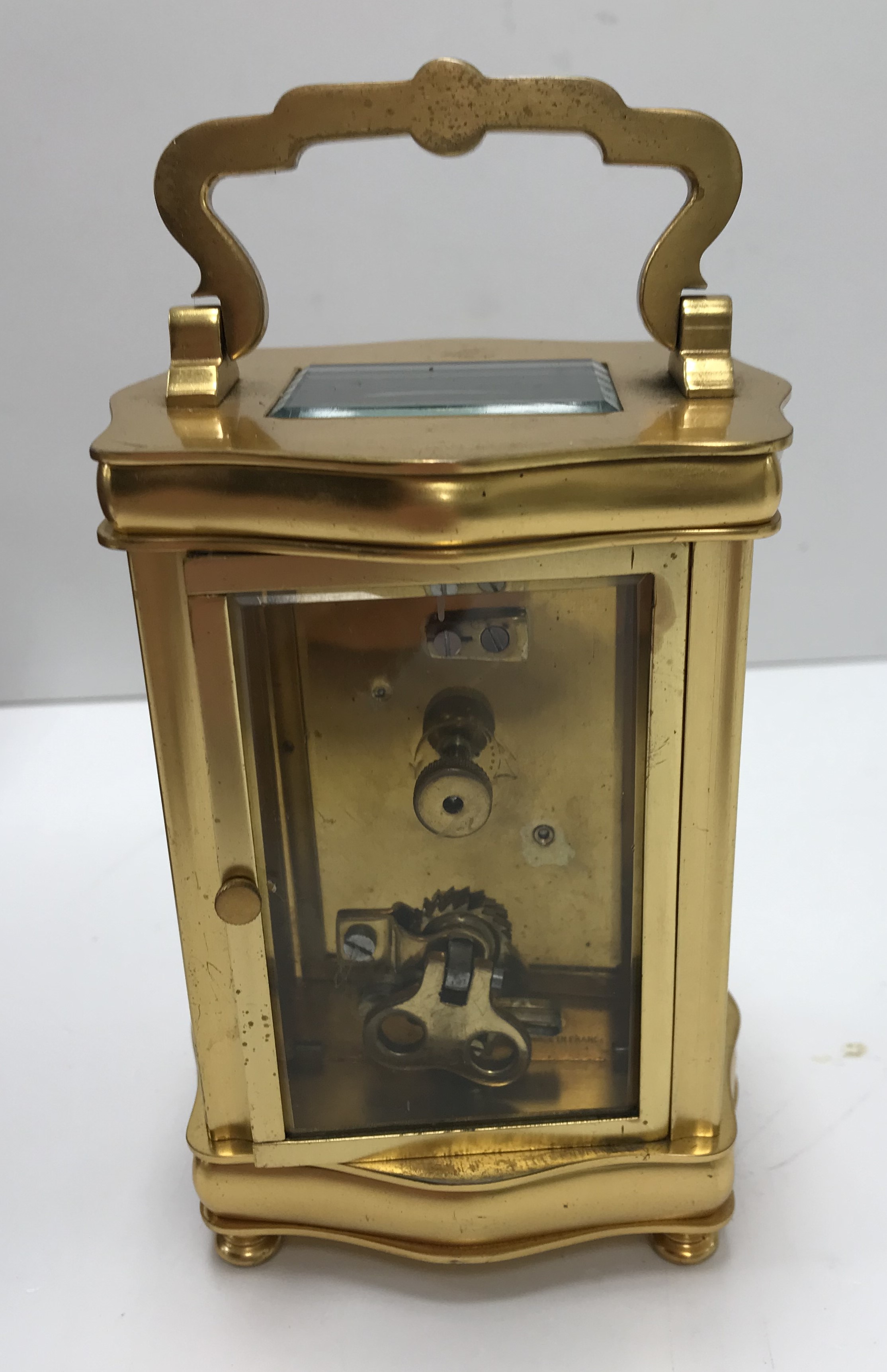 An early 20th Century gilt brass cased carriage clock, - Image 2 of 2