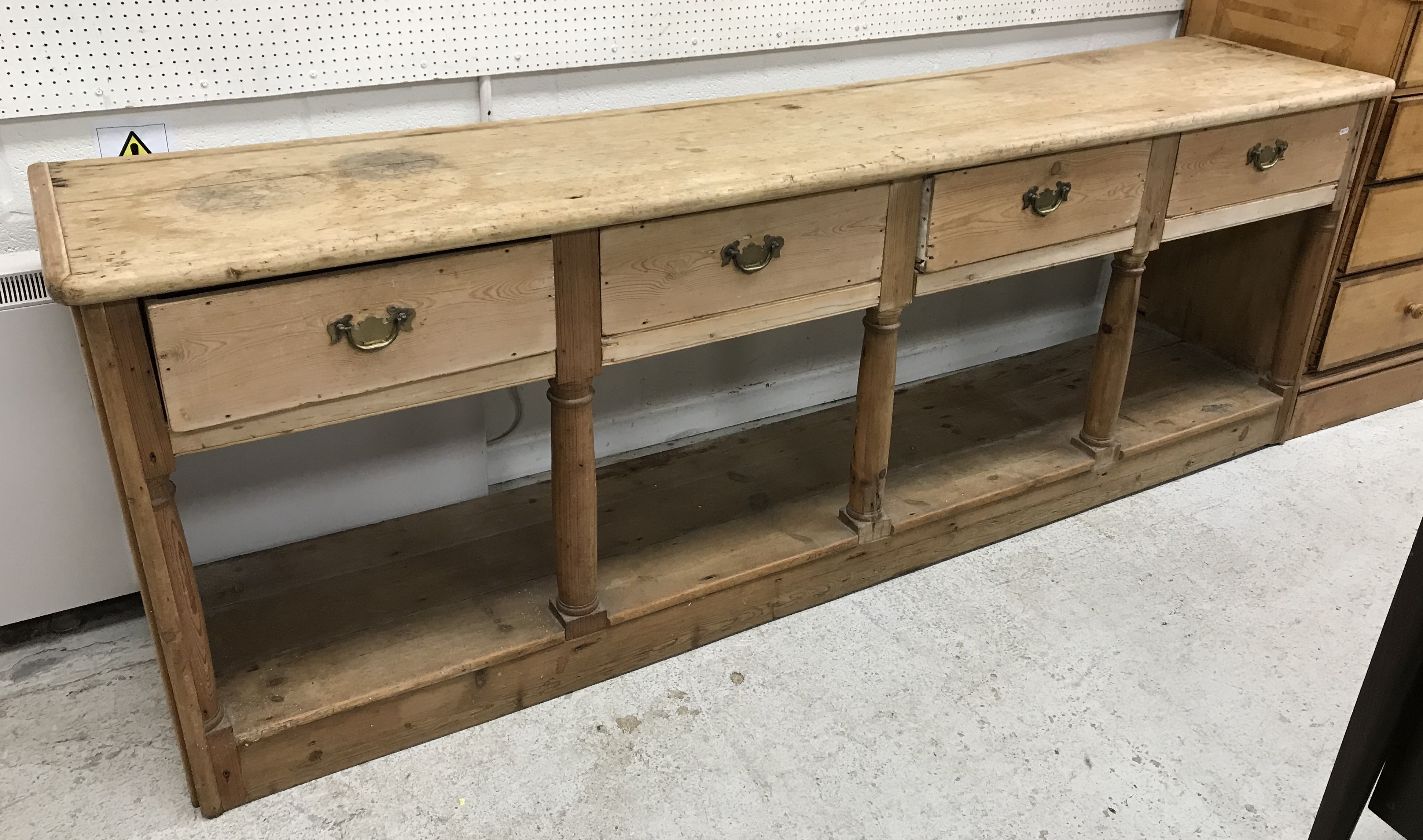 A Victorian pine dresser,