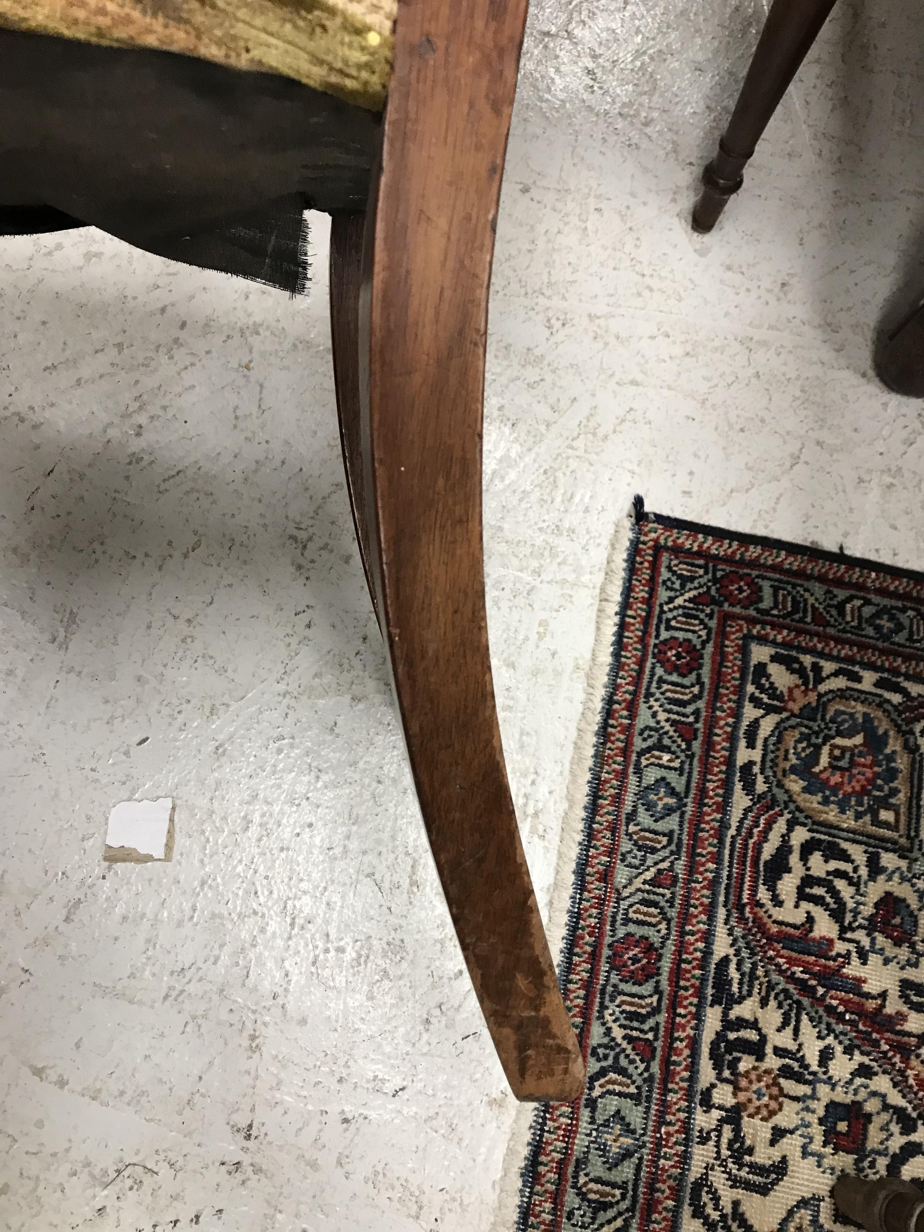 A set of eight 19th Century mahogany bar back dining chairs with upholstered seats on turned and - Image 68 of 76