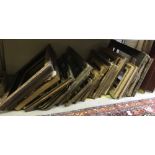 A collection of 25 gilt frames, the largest 79.
