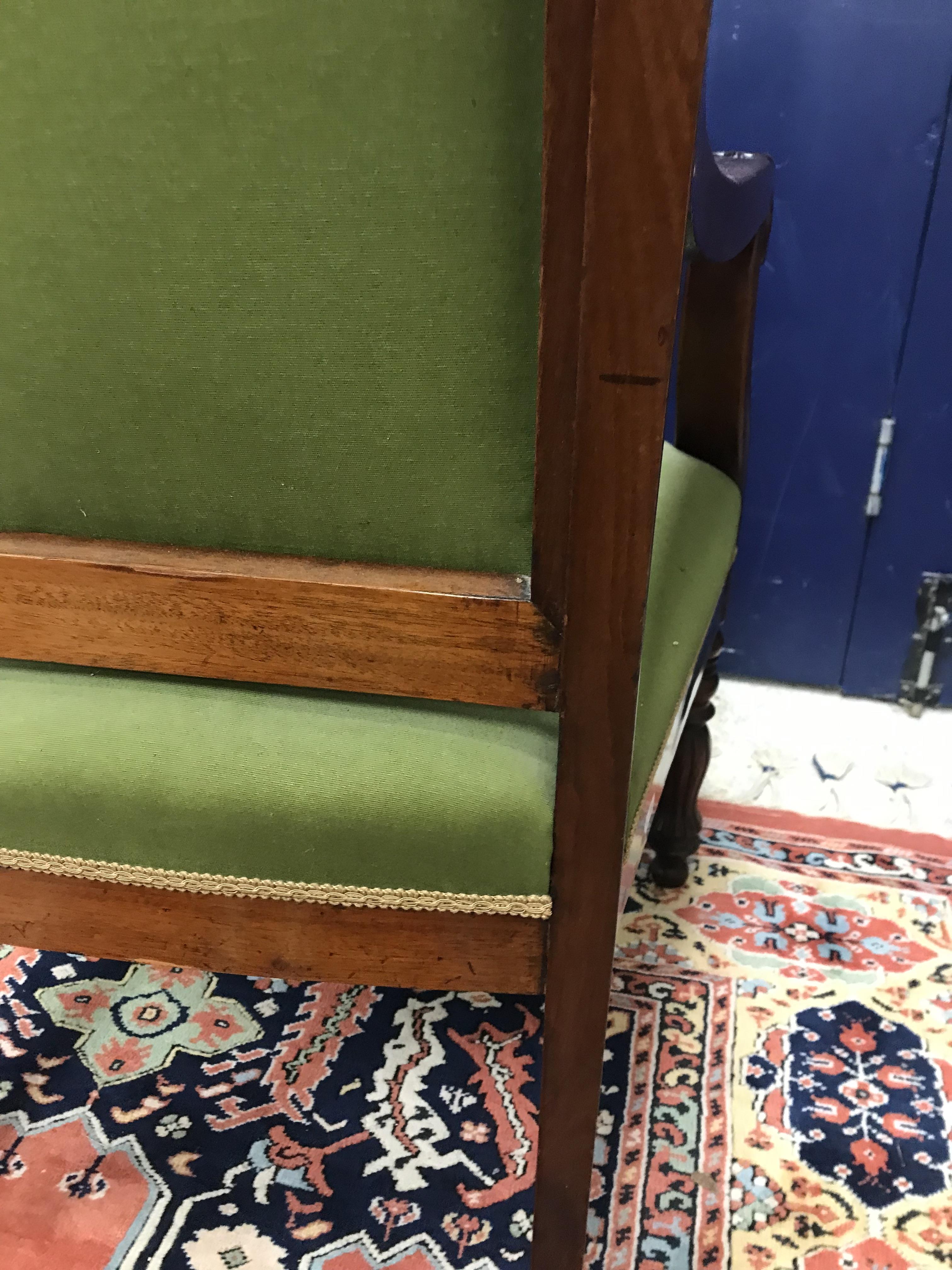 Two near-matching mahogany framed salon armchairs in the Continental Rococo taste with foliate - Image 57 of 96