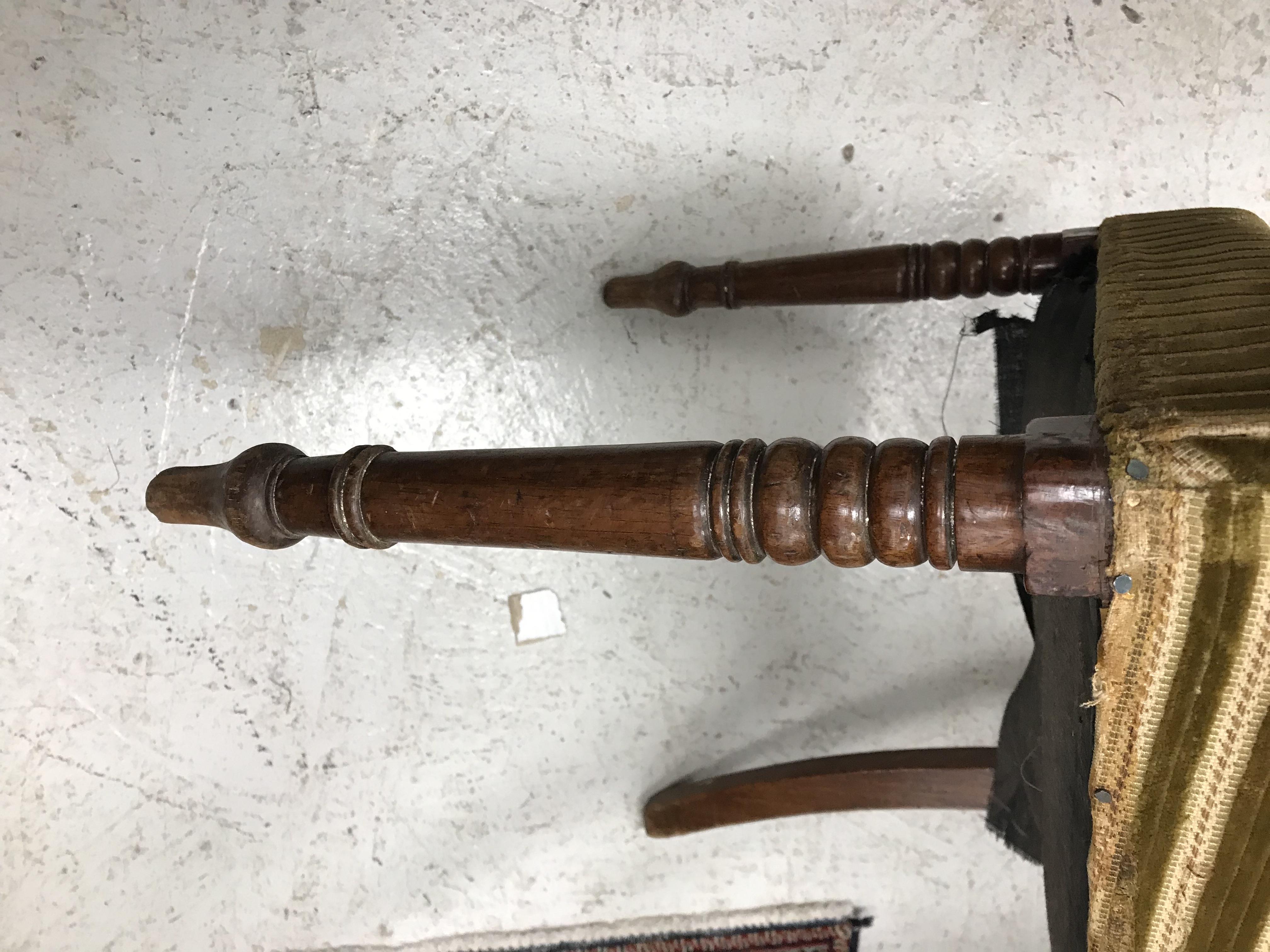 A set of eight 19th Century mahogany bar back dining chairs with upholstered seats on turned and - Image 71 of 76