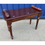 A mahogany window seat in the Victorian manner,