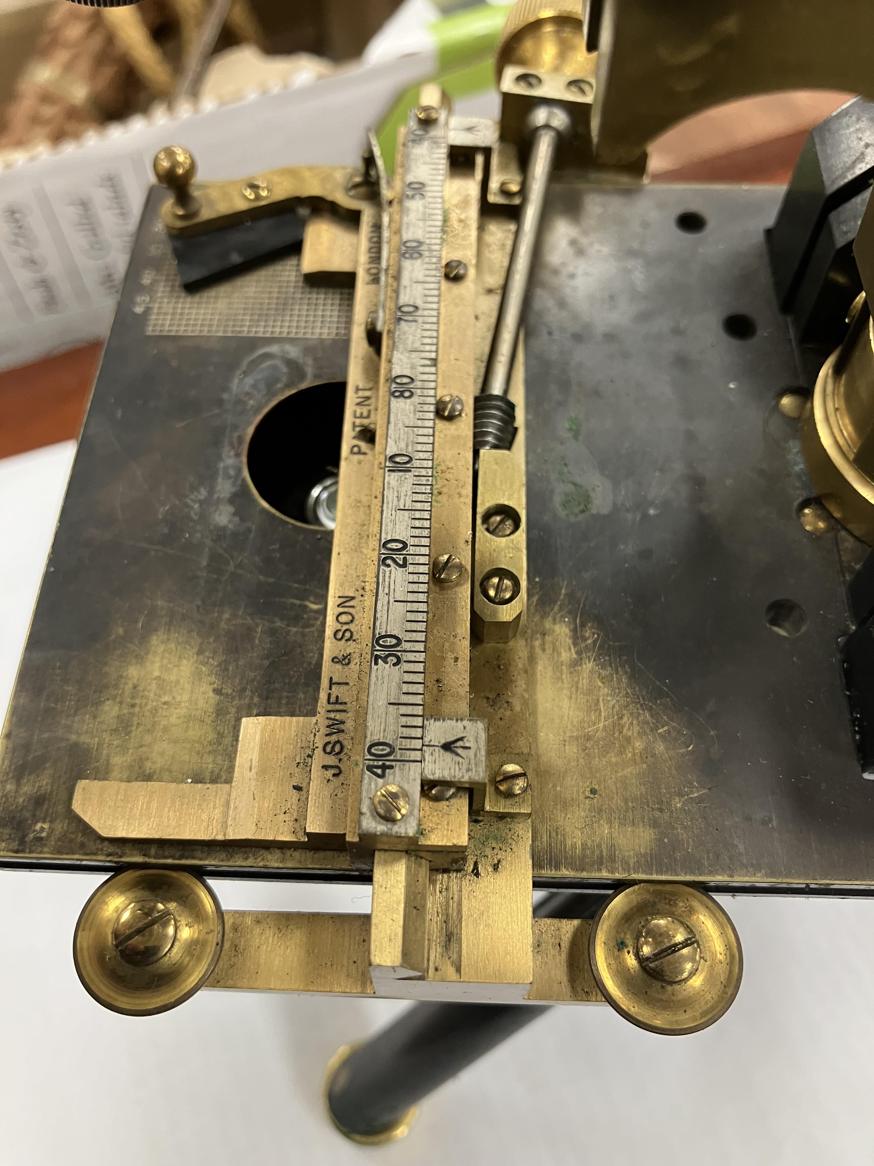 An early 20th Century Swift & Son of London brass and anodised cased monocular microscope and - Image 45 of 61