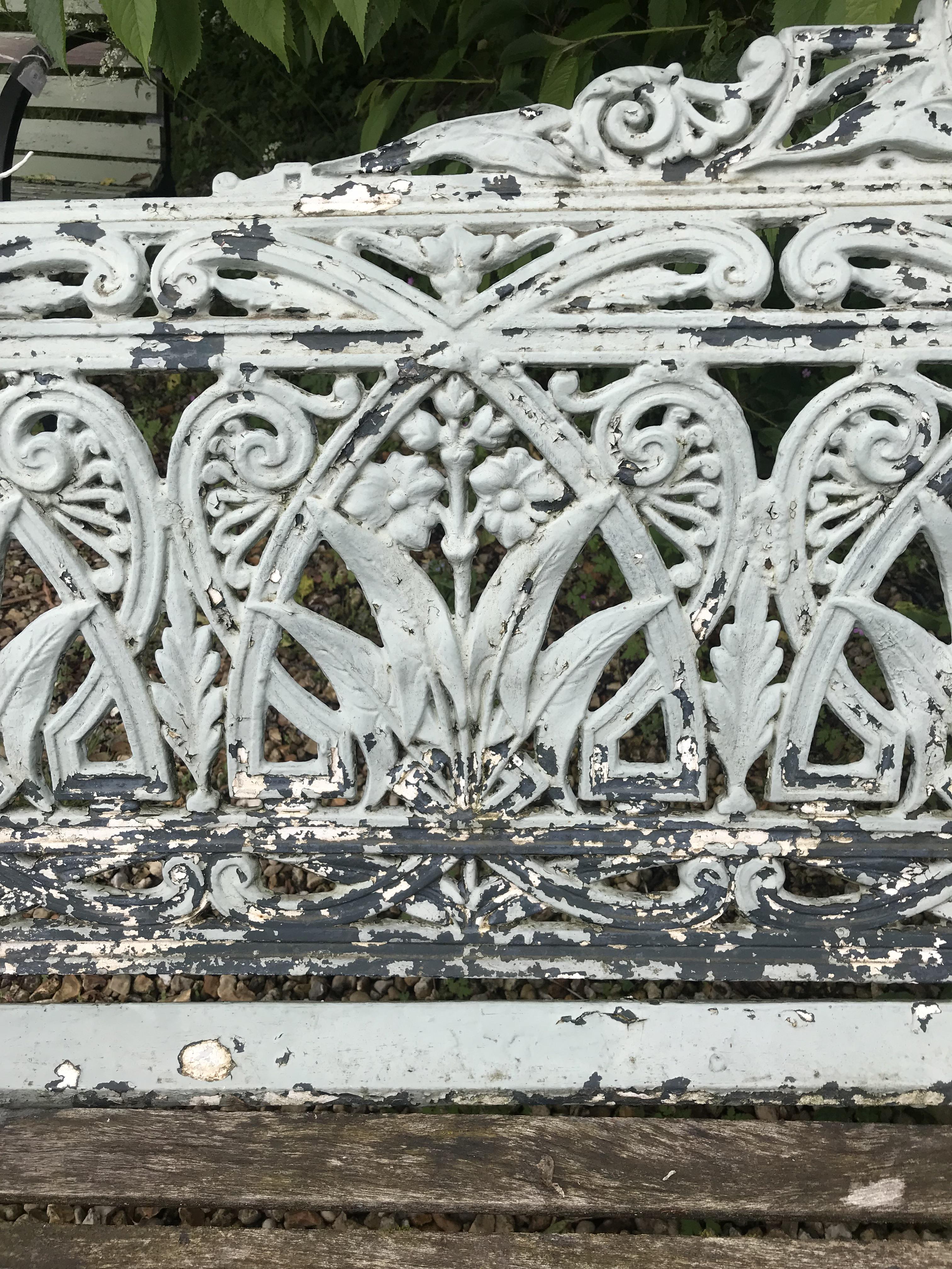 A Coalbrookdale style cast iron garden bench, - Image 37 of 39