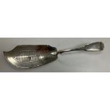 A George III silver "Fiddle" pattern fish server with pierced blade (by Edward Farrell,