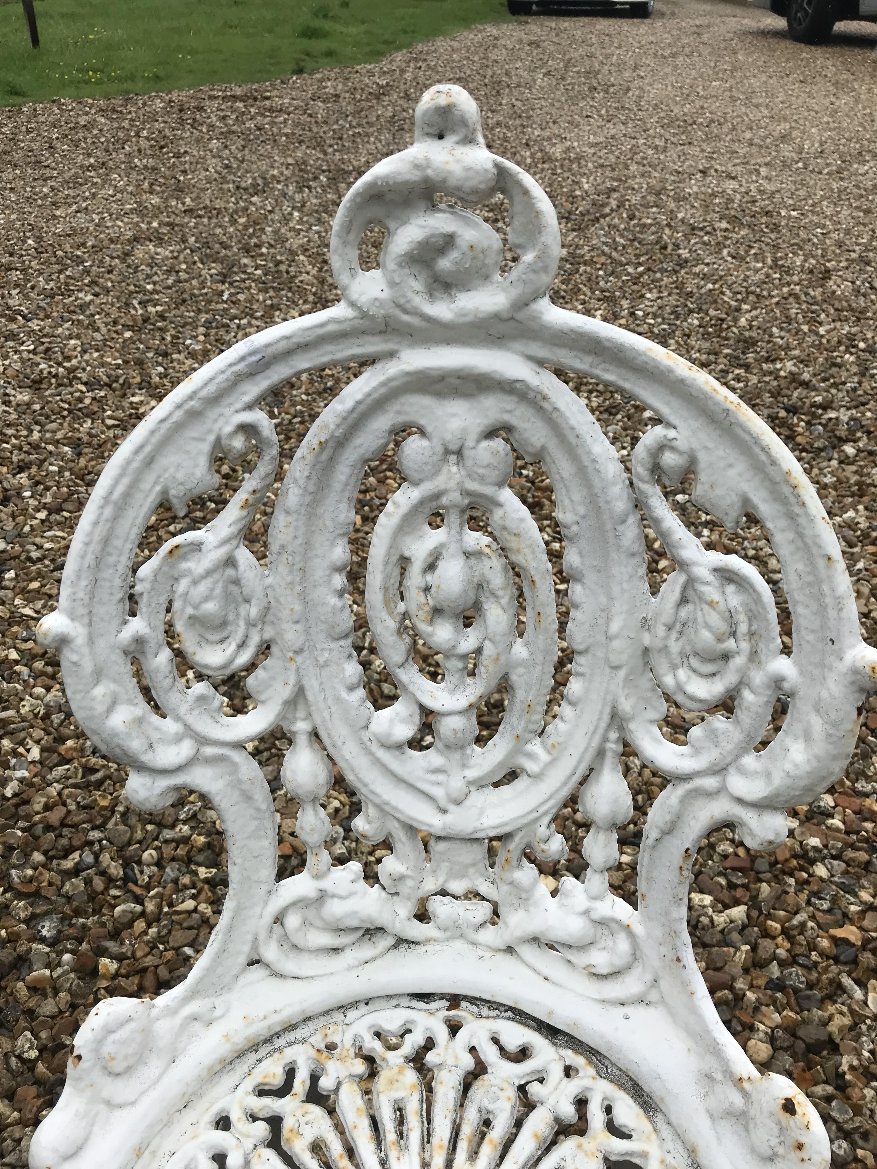 A cast iron Britannia style garden table and two chairs CONDITION REPORTS cRust is - Image 31 of 52