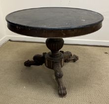 A late 19th Century French Empire style centre table,
