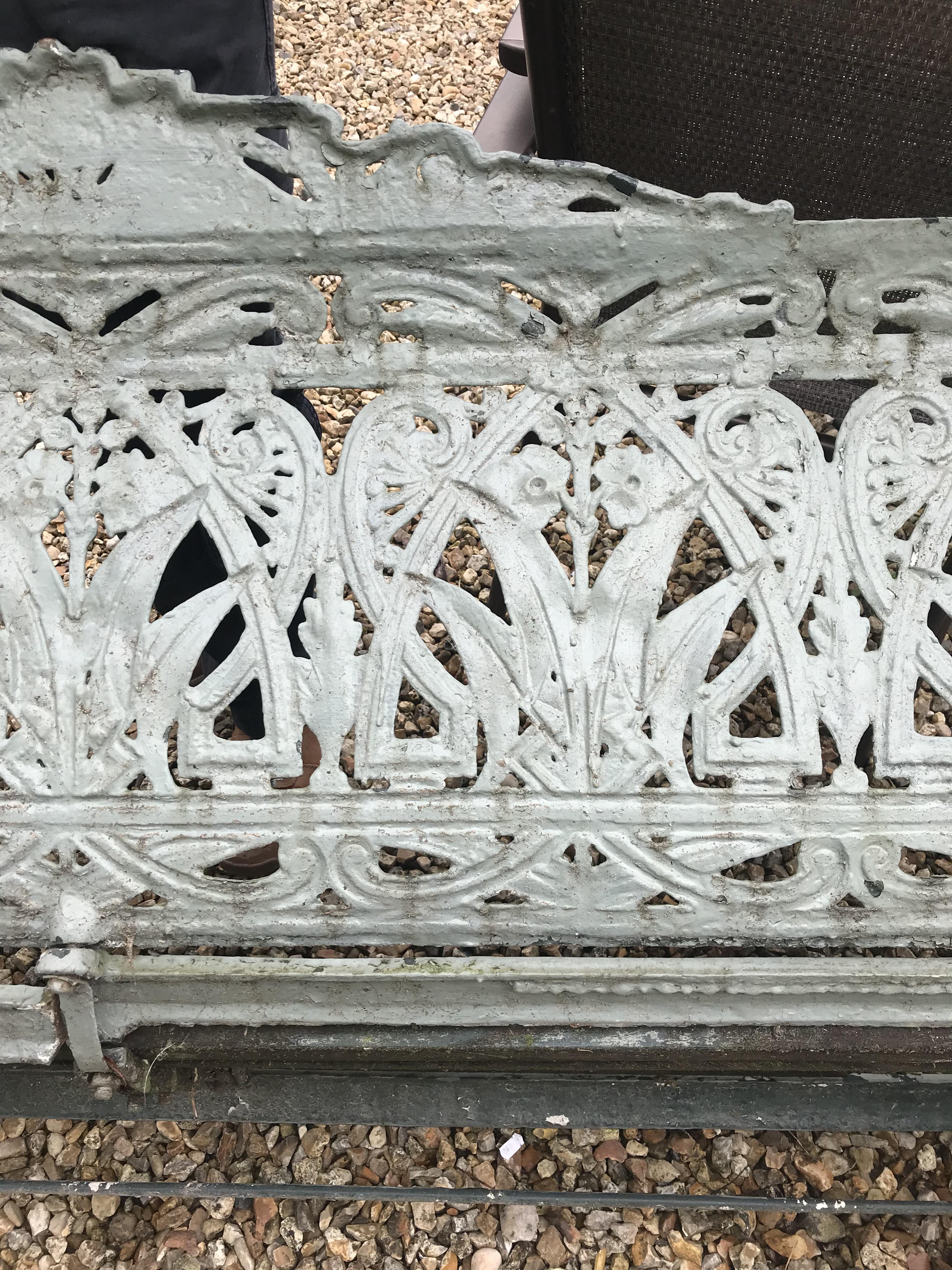 A Coalbrookdale style cast iron garden bench, - Image 7 of 39