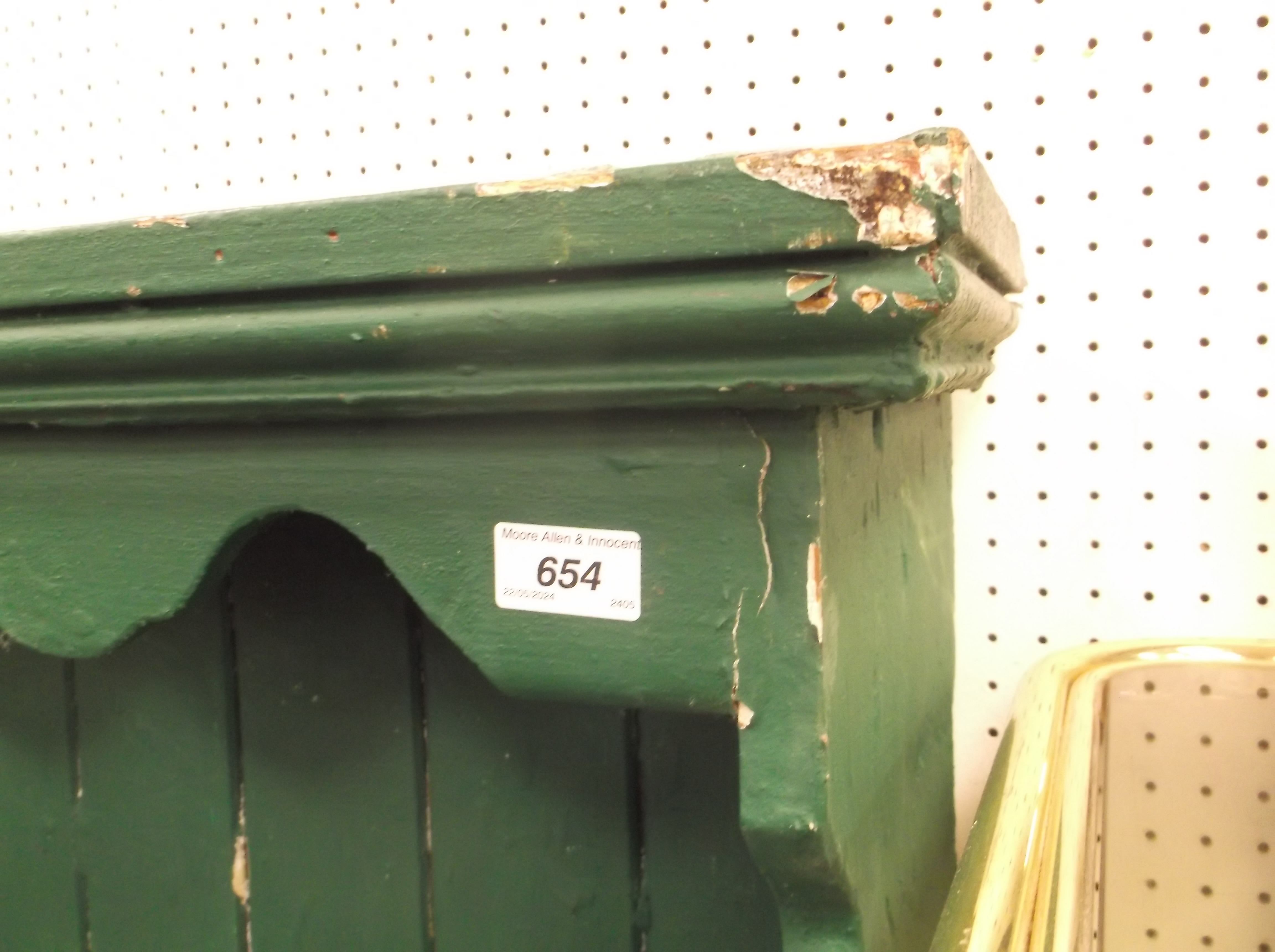 A 19th Century Irish painted pine "chicken coop" dresser, - Image 12 of 13