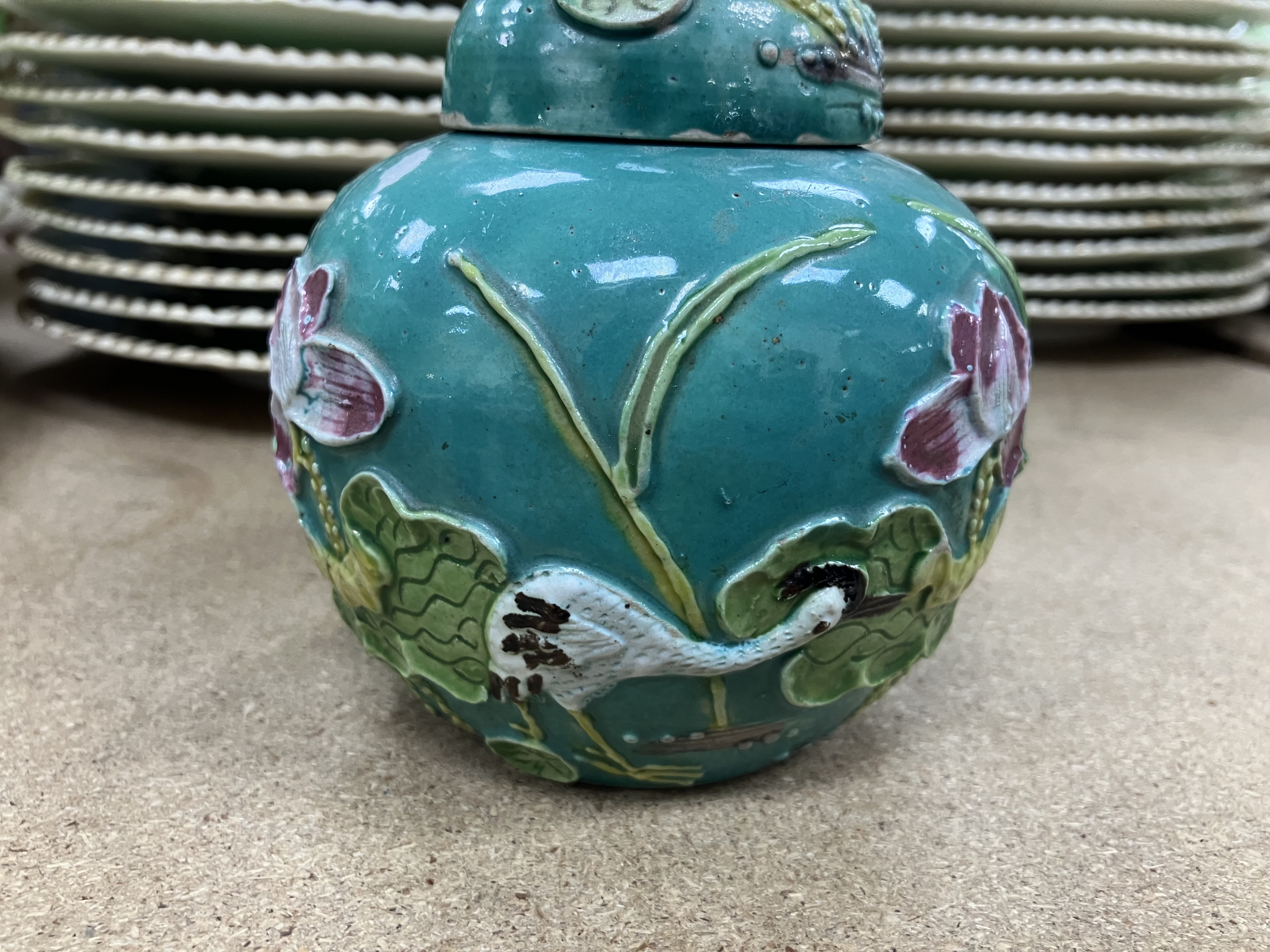 A pair of Chinese turquoise glazed gu vases of flared square form, - Image 35 of 44