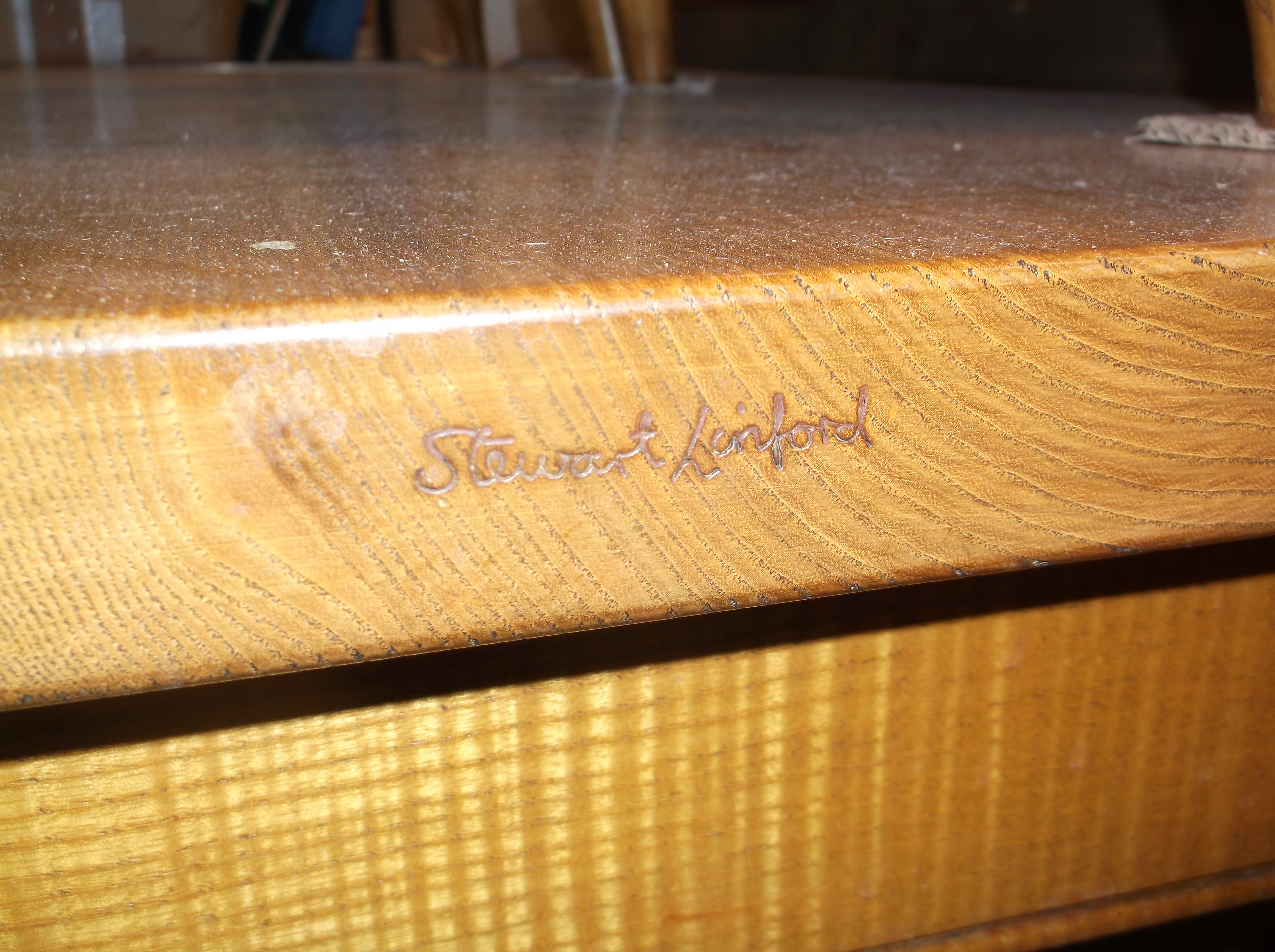A Stuart Linford oak dining table, - Image 11 of 13