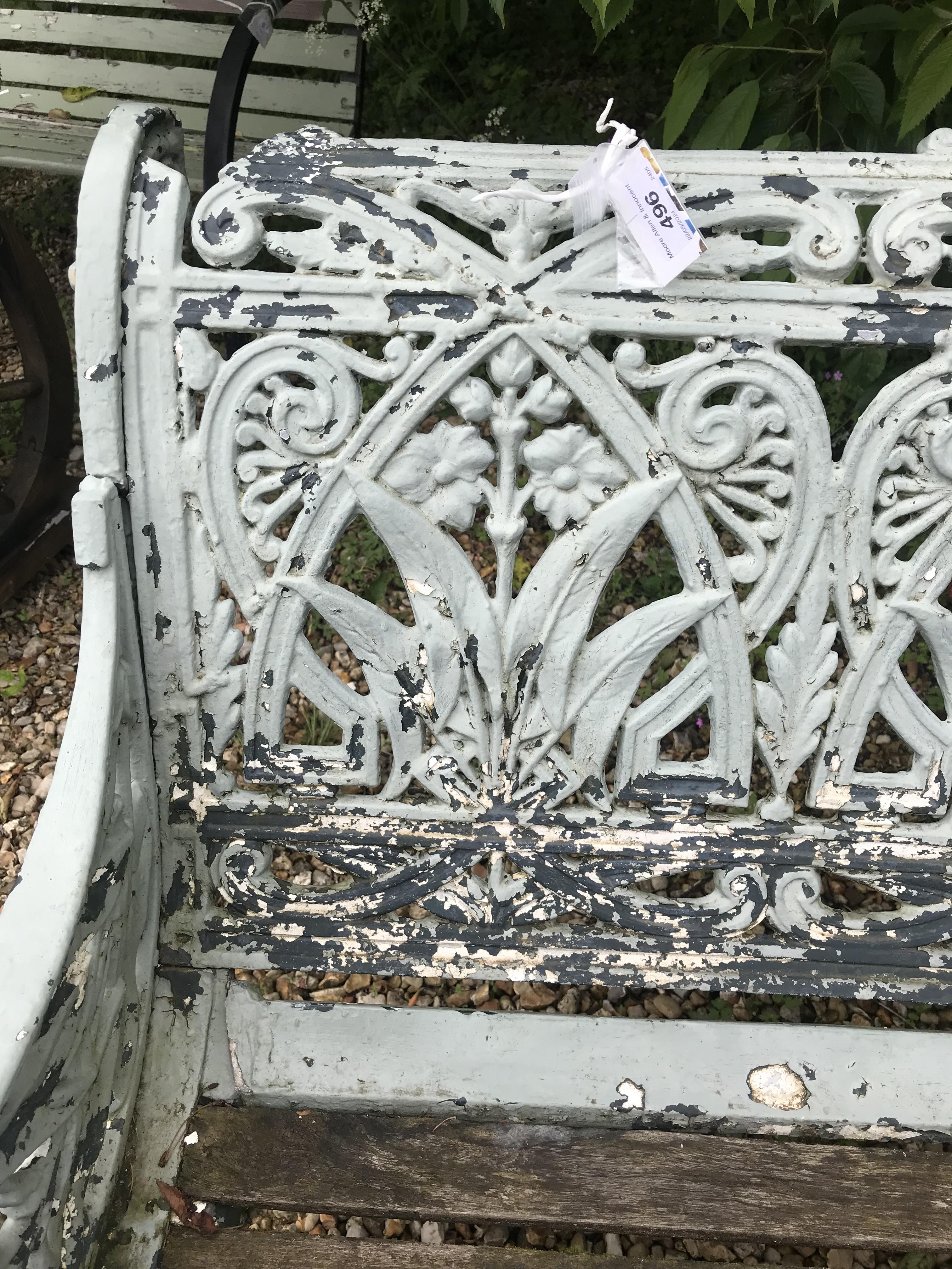 A Coalbrookdale style cast iron garden bench, - Image 38 of 39