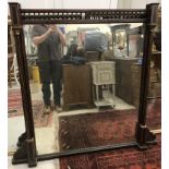 A 19th Century burr amboyna and black painted overmantel mirror,