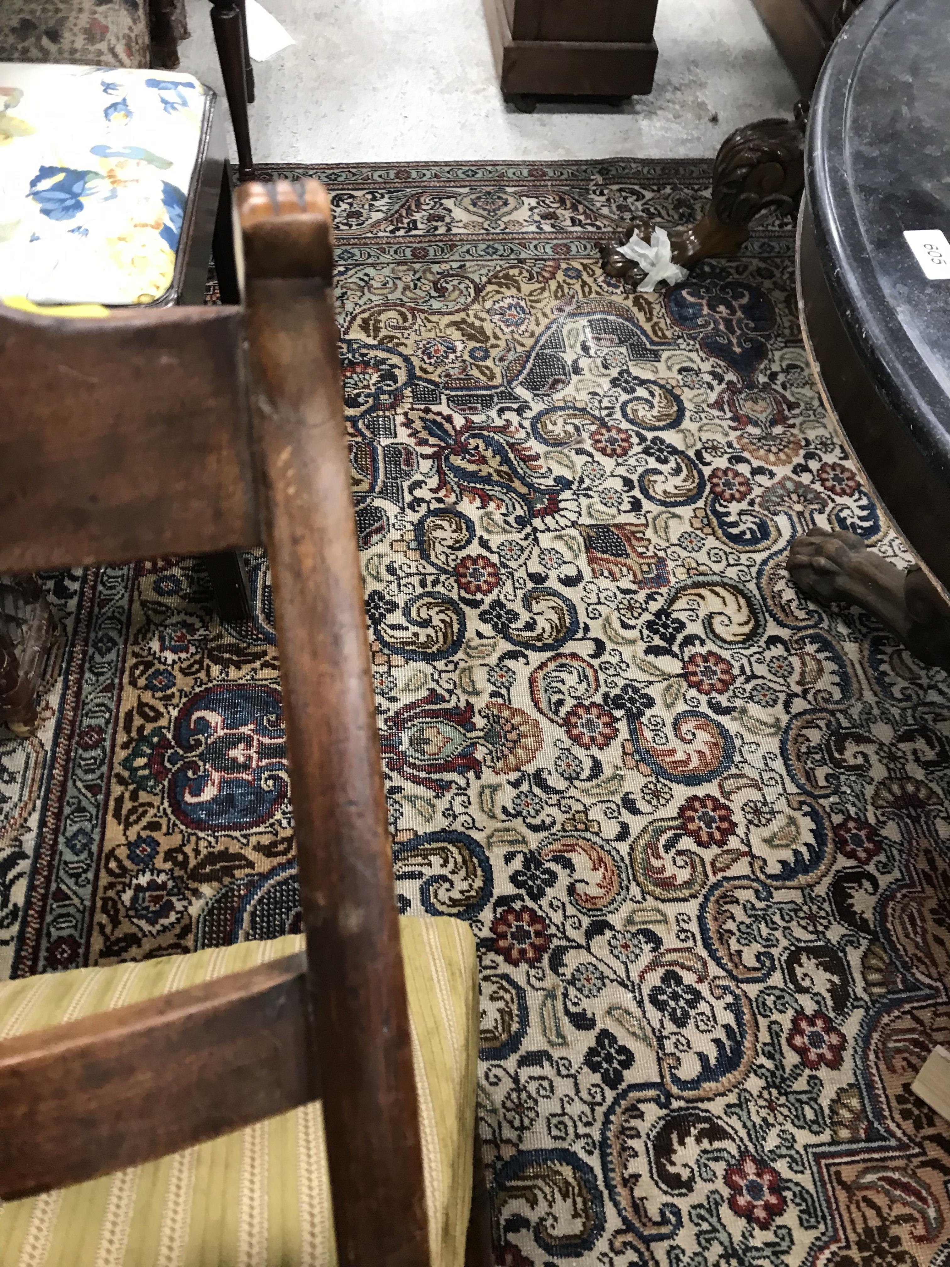 A set of eight 19th Century mahogany bar back dining chairs with upholstered seats on turned and - Image 49 of 76