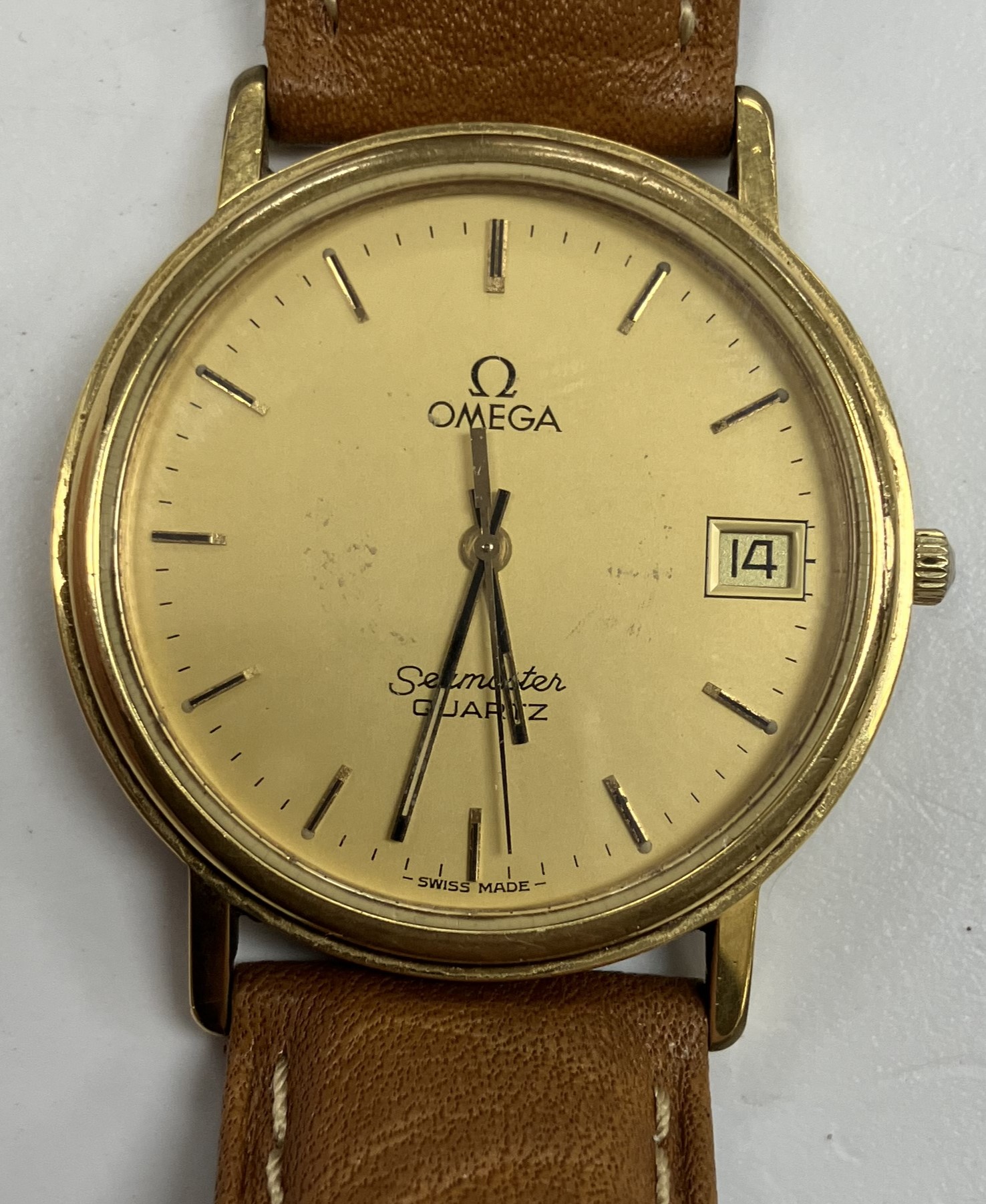 A gent's Omega Seamaster quartz gold plated wristwatch, - Image 2 of 10