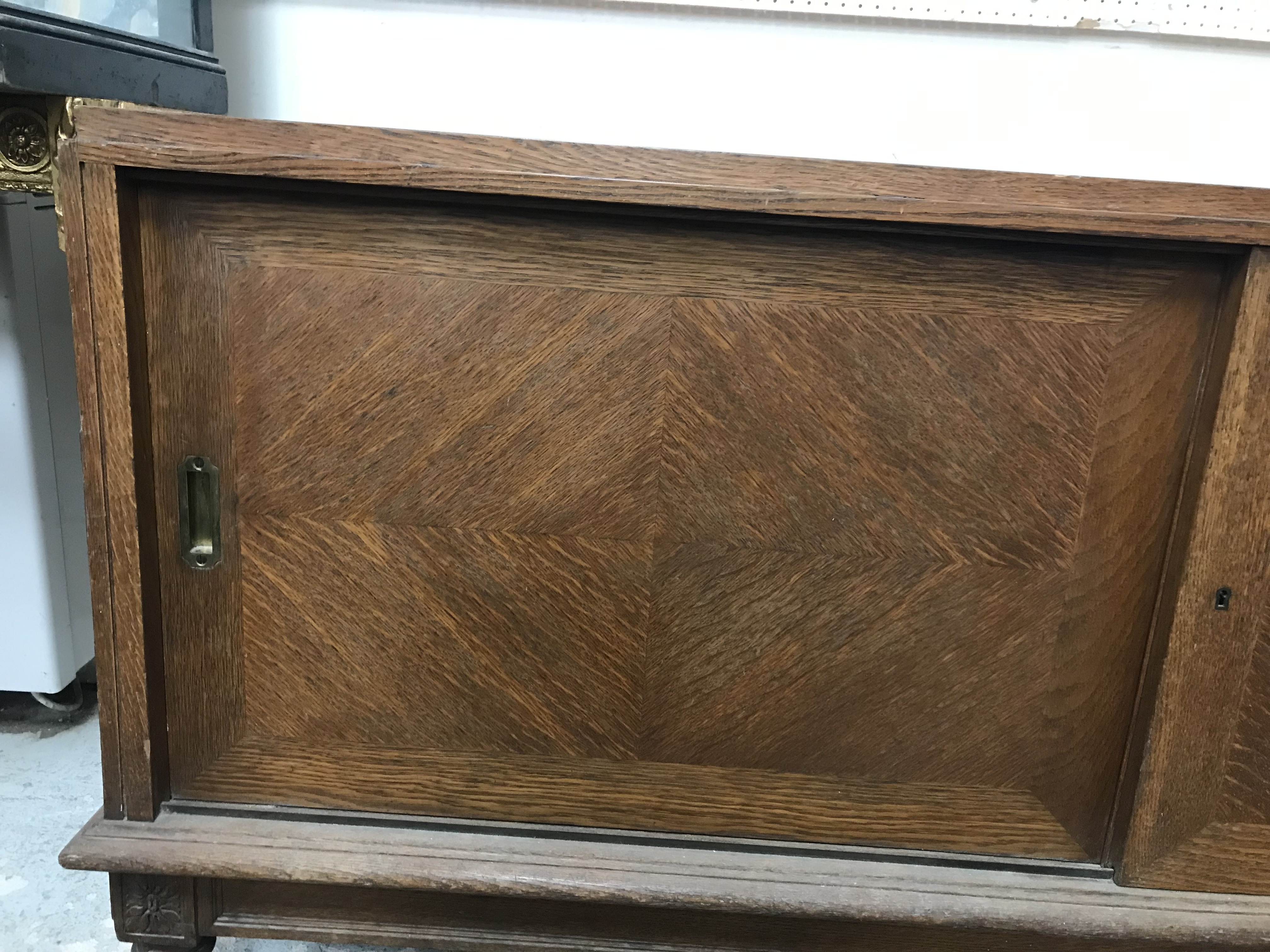 A mid 20th Century oak side cabinet formerly from a French haberdashery, - Bild 18 aus 63