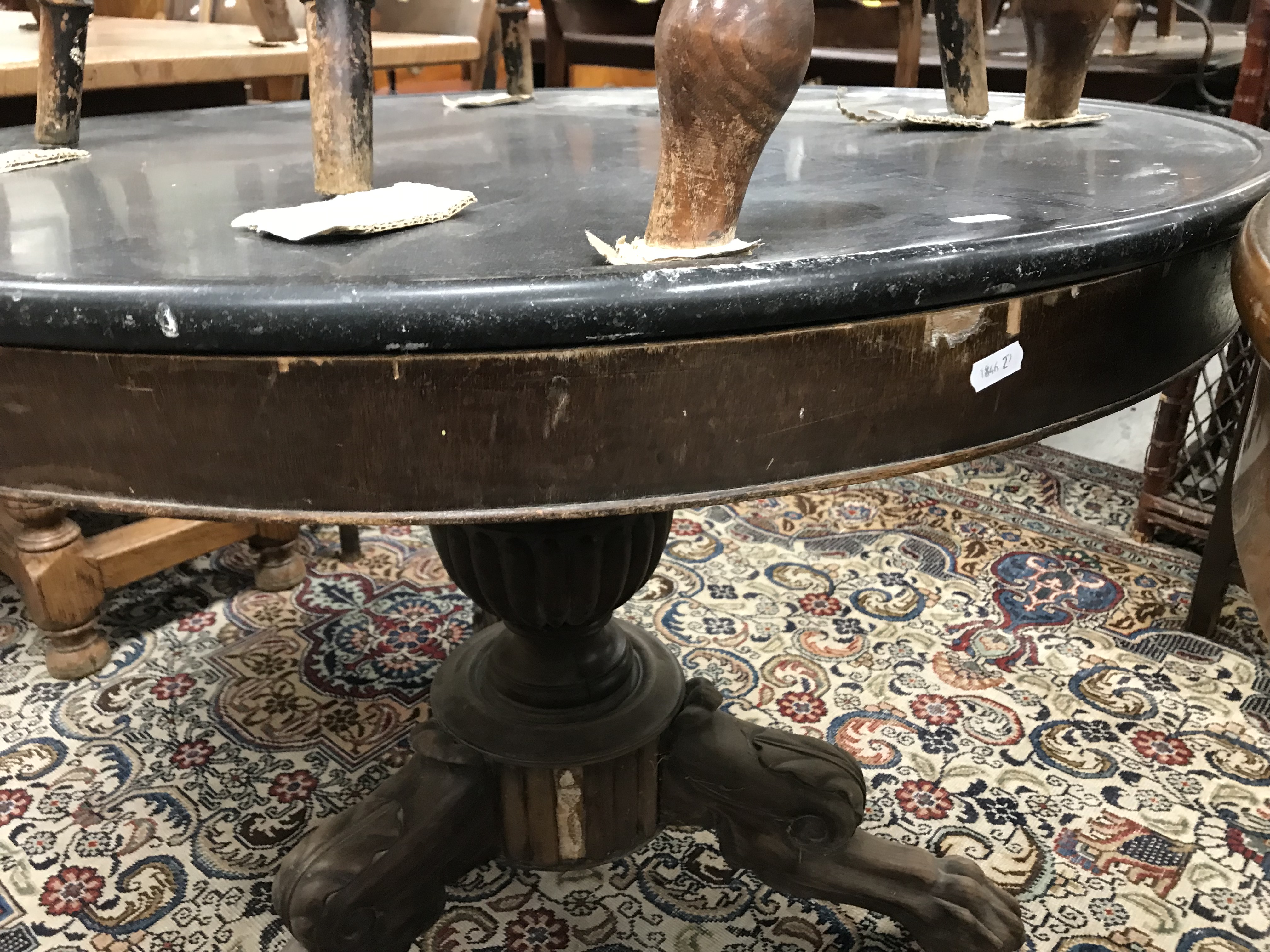 A late 19th Century French Empire style centre table, - Bild 13 aus 33