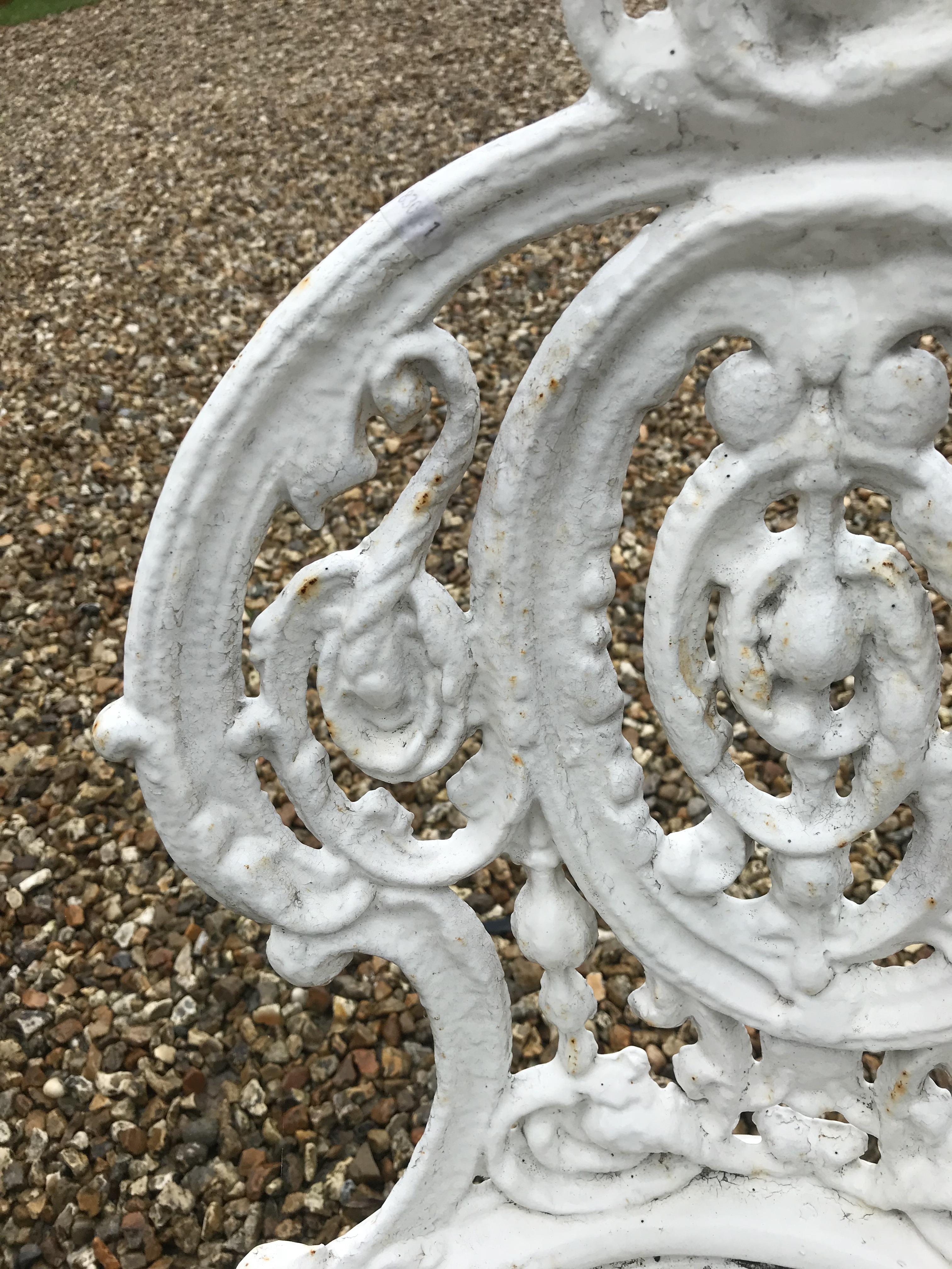 A cast iron Britannia style garden table and two chairs CONDITION REPORTS cRust is - Image 29 of 52