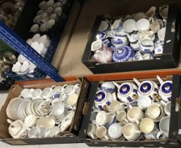 Three boxes of assorted decorative china,