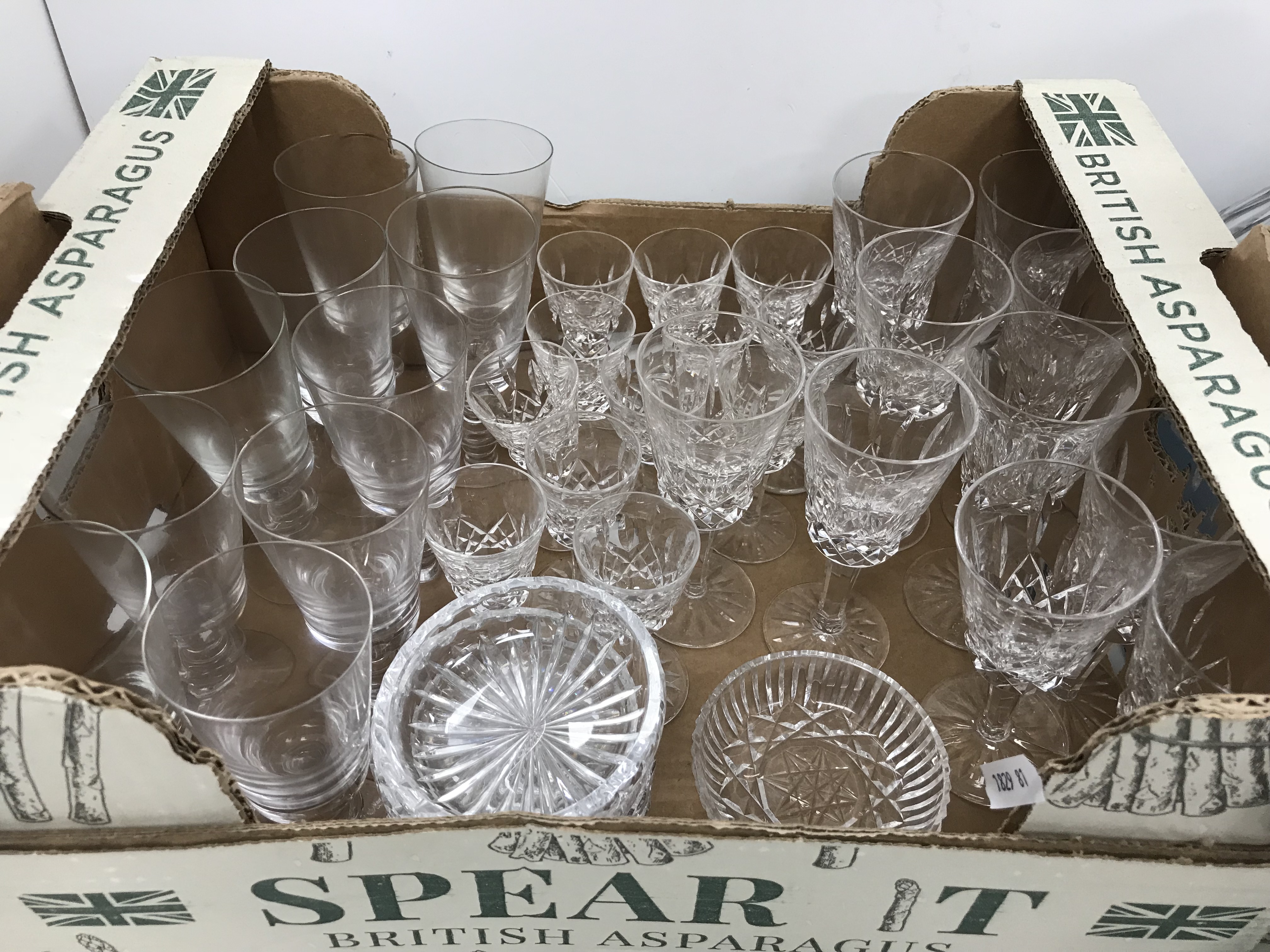 A collection of Waterford pineapple cut glass drinking glasses including ten sherries, - Image 2 of 3