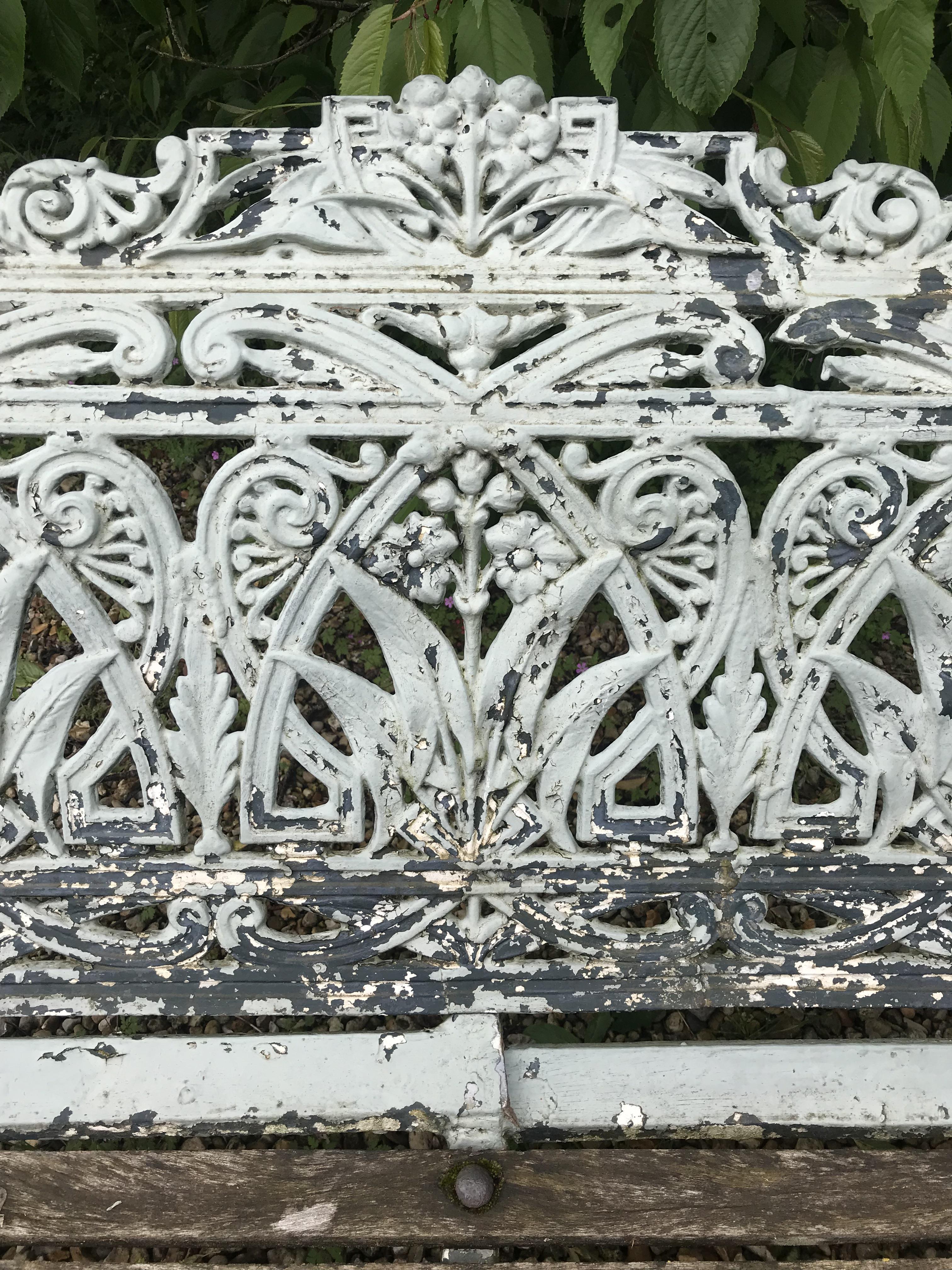 A Coalbrookdale style cast iron garden bench, - Image 36 of 39