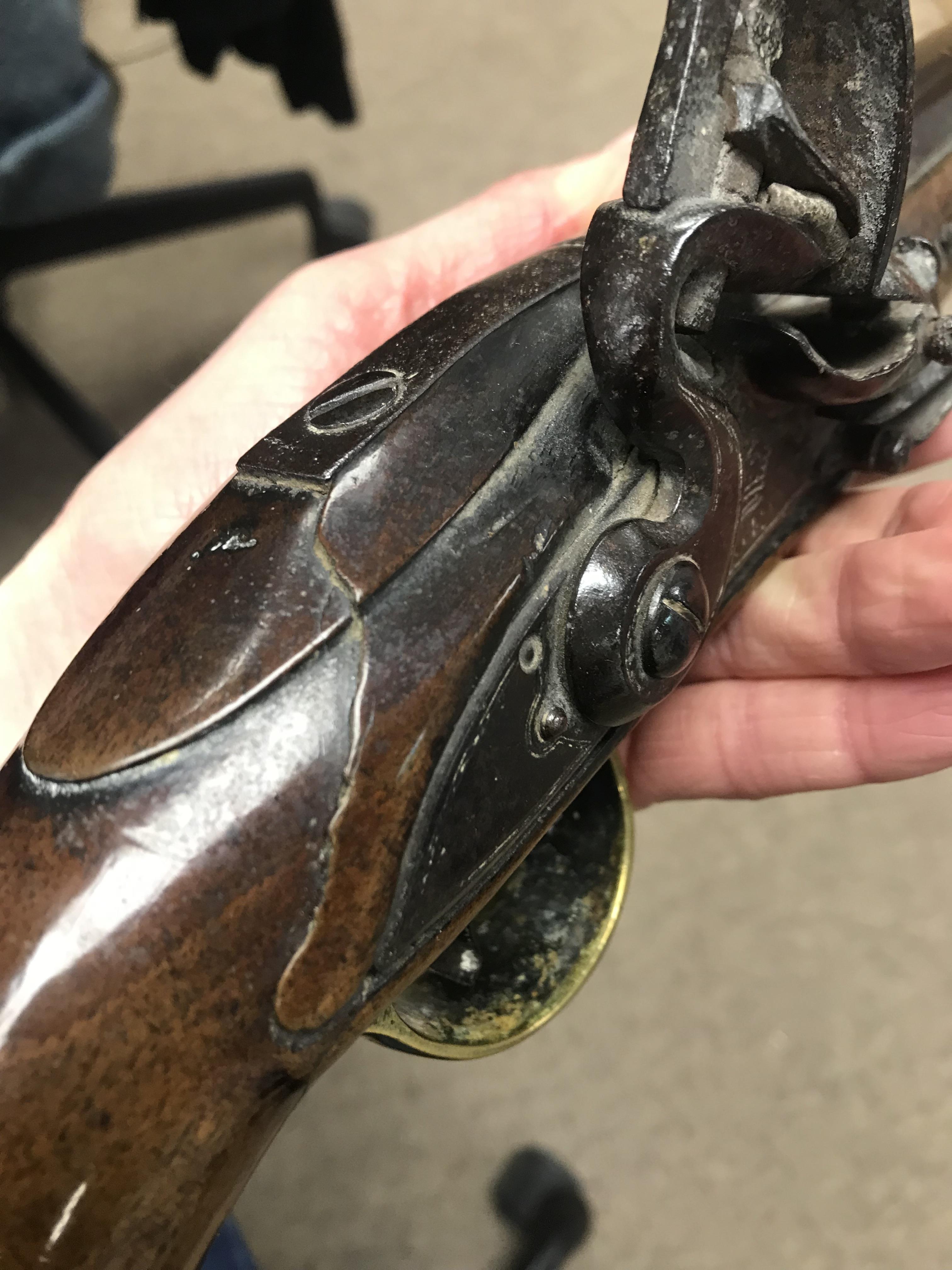 A George III flintlock pistol with straight grained walnut woodwork, - Image 17 of 39