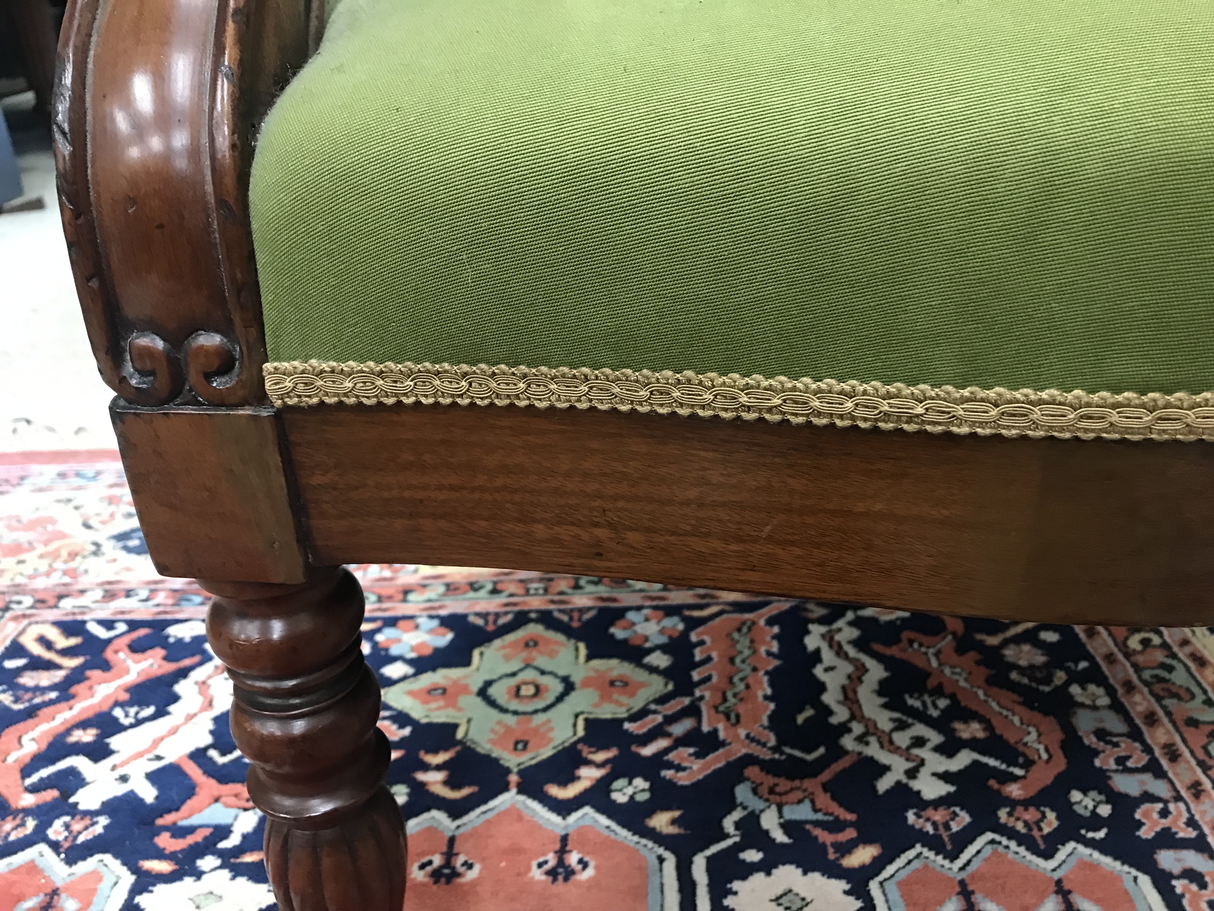 Two near-matching mahogany framed salon armchairs in the Continental Rococo taste with foliate - Image 82 of 96