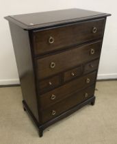 A Stag Minstrel mahogany seven drawer chest, 82 cm wide x 46.