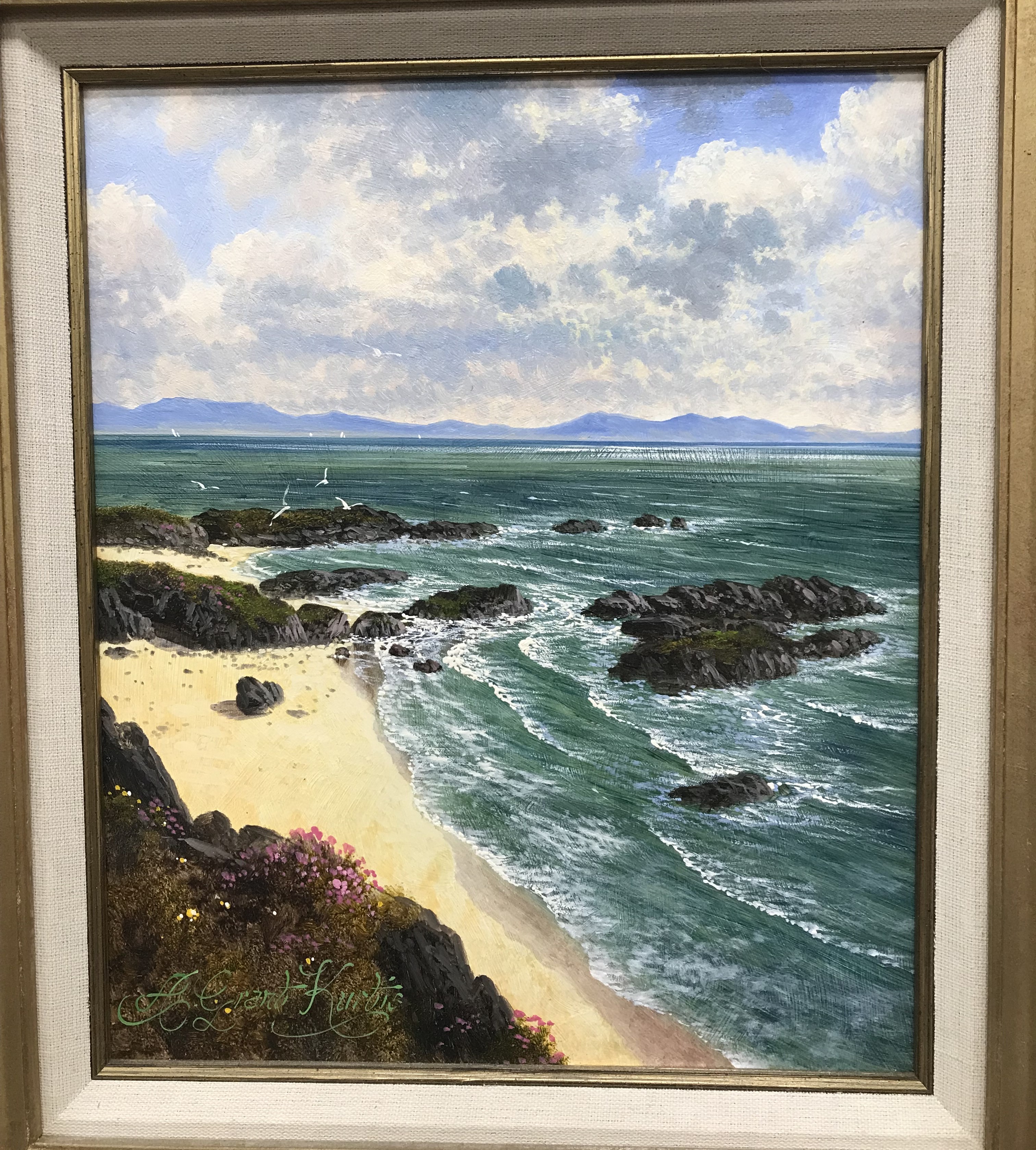 ANDREW GRANT KURTIS "Lleyn Peninsula near Anglesey southern tip", oil on panel, signed lower left, - Image 2 of 36