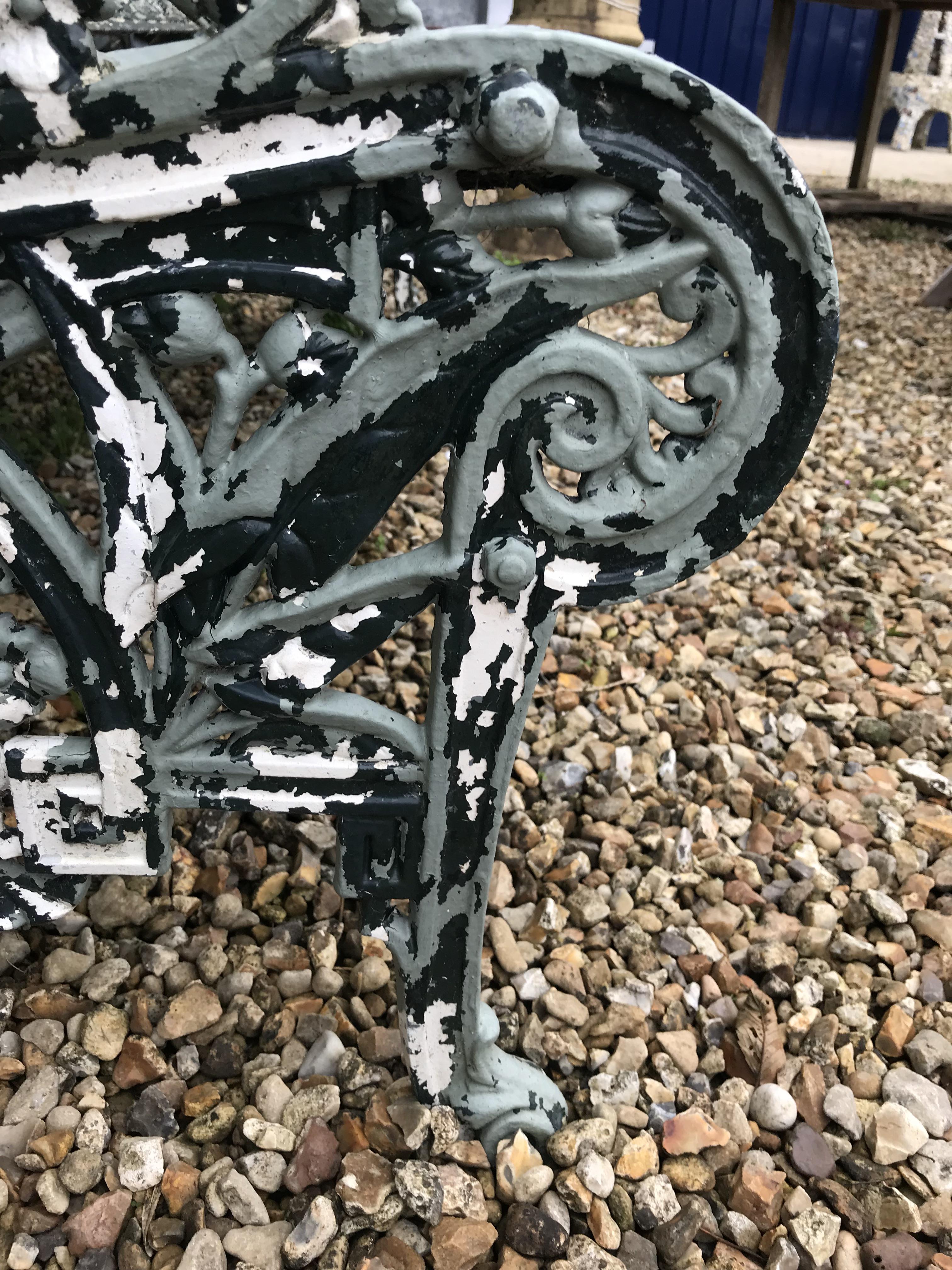 A Coalbrookdale style cast iron garden bench, - Image 21 of 39