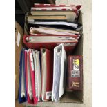 Four boxes containing forty-four various albums of mainly British Elizabeth II stamps including