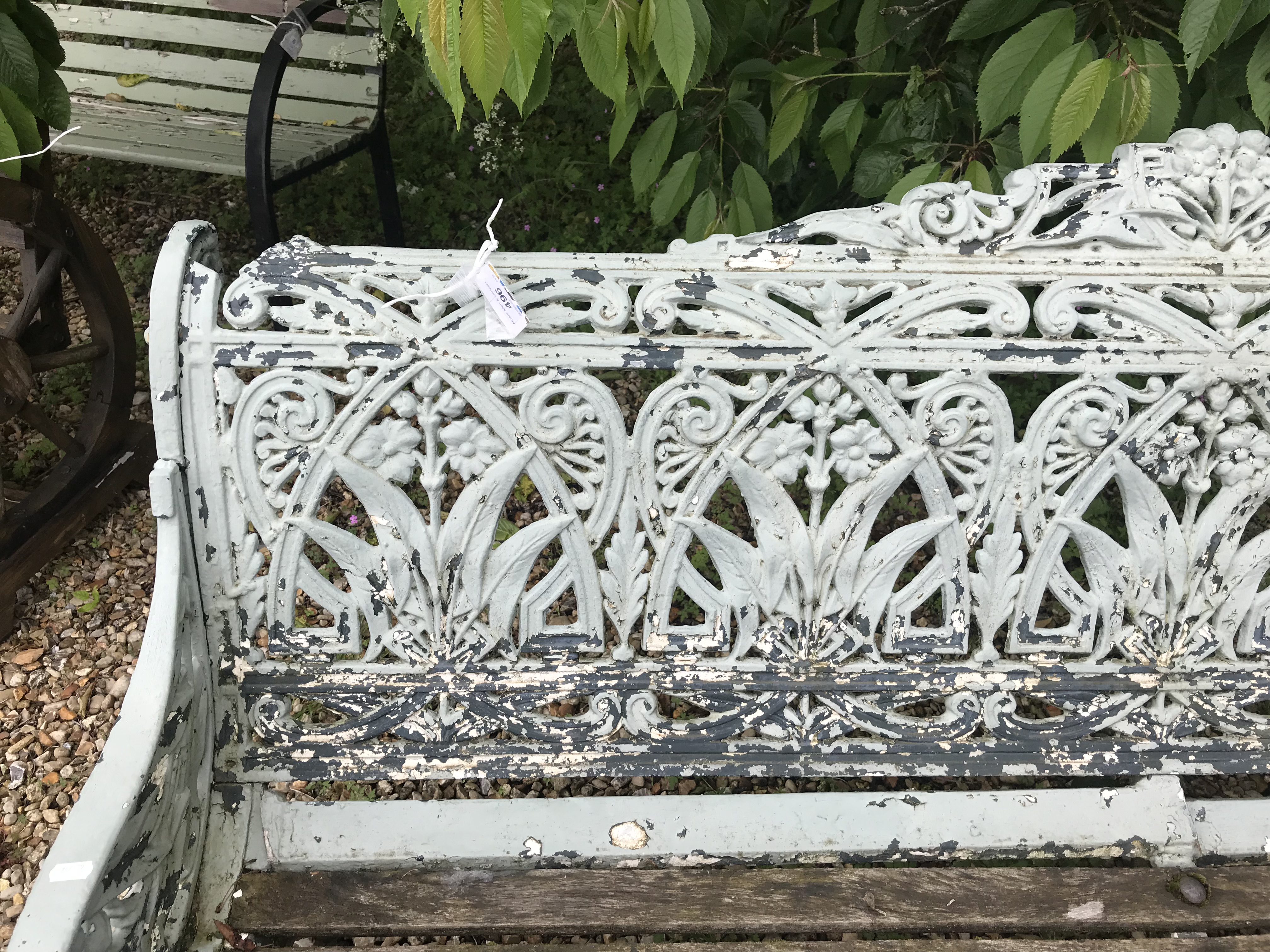 A Coalbrookdale style cast iron garden bench, - Image 2 of 39