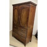 A 19th Century mahogany wardrobe (linen press conversion),