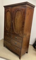 A 19th Century mahogany wardrobe (linen press conversion),