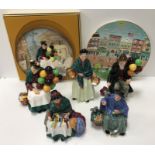 A Royal Doulton character plate "The Old Balloon Seller" (D6649) together with another Doulton