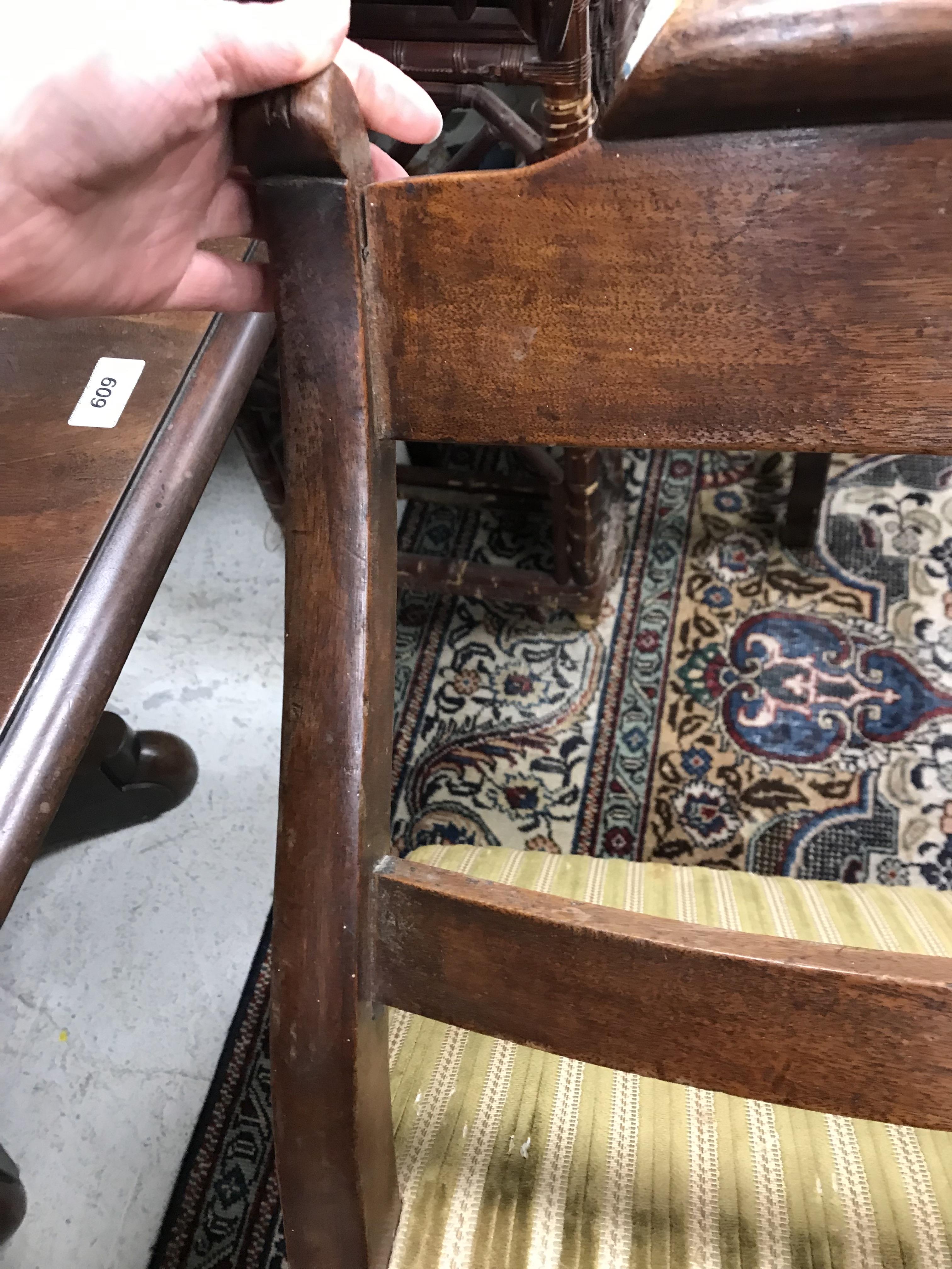 A set of eight 19th Century mahogany bar back dining chairs with upholstered seats on turned and - Image 50 of 76