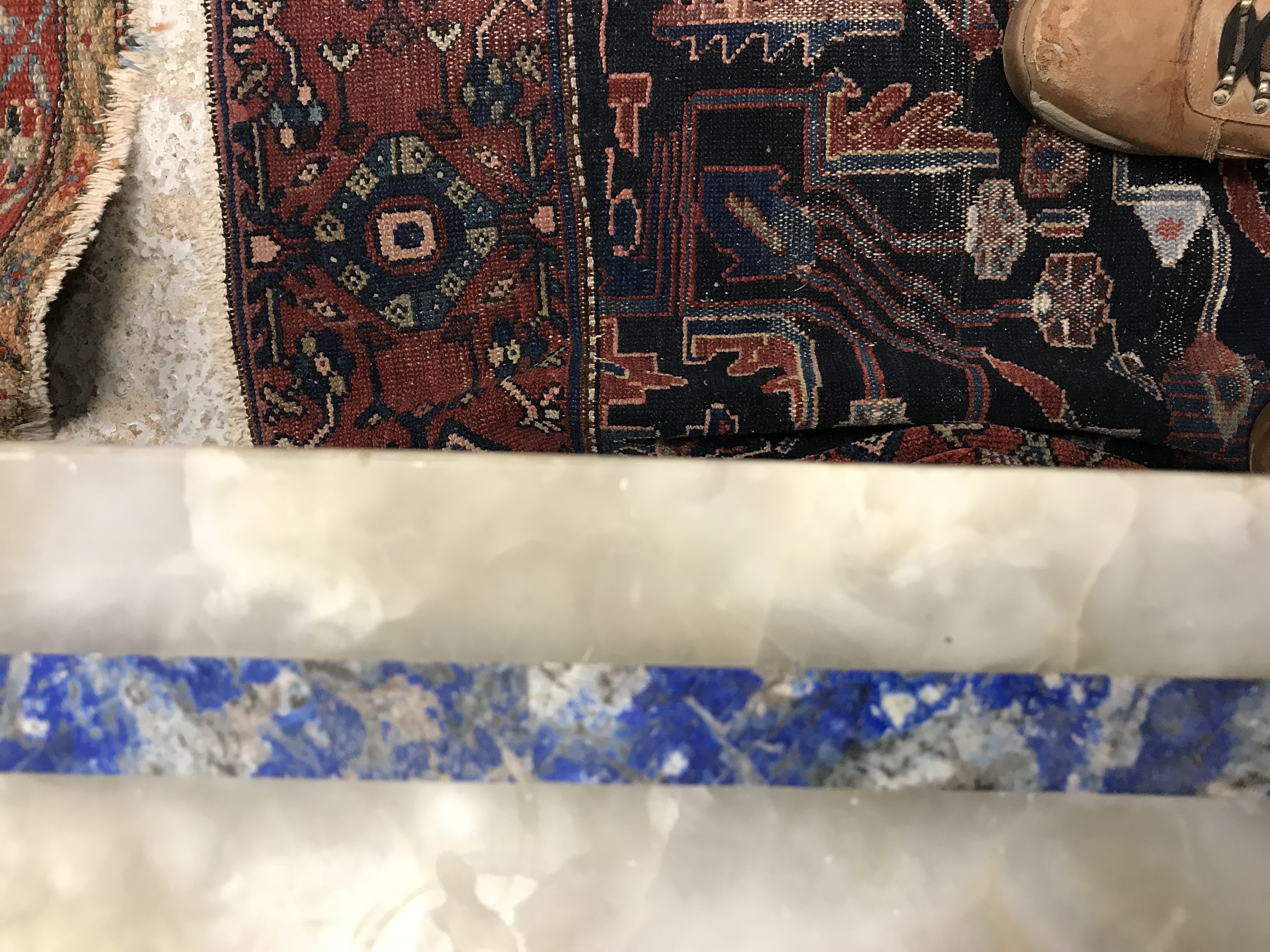 A 20th Century white onyx and lapis lazuli banded coffee table, - Image 21 of 28