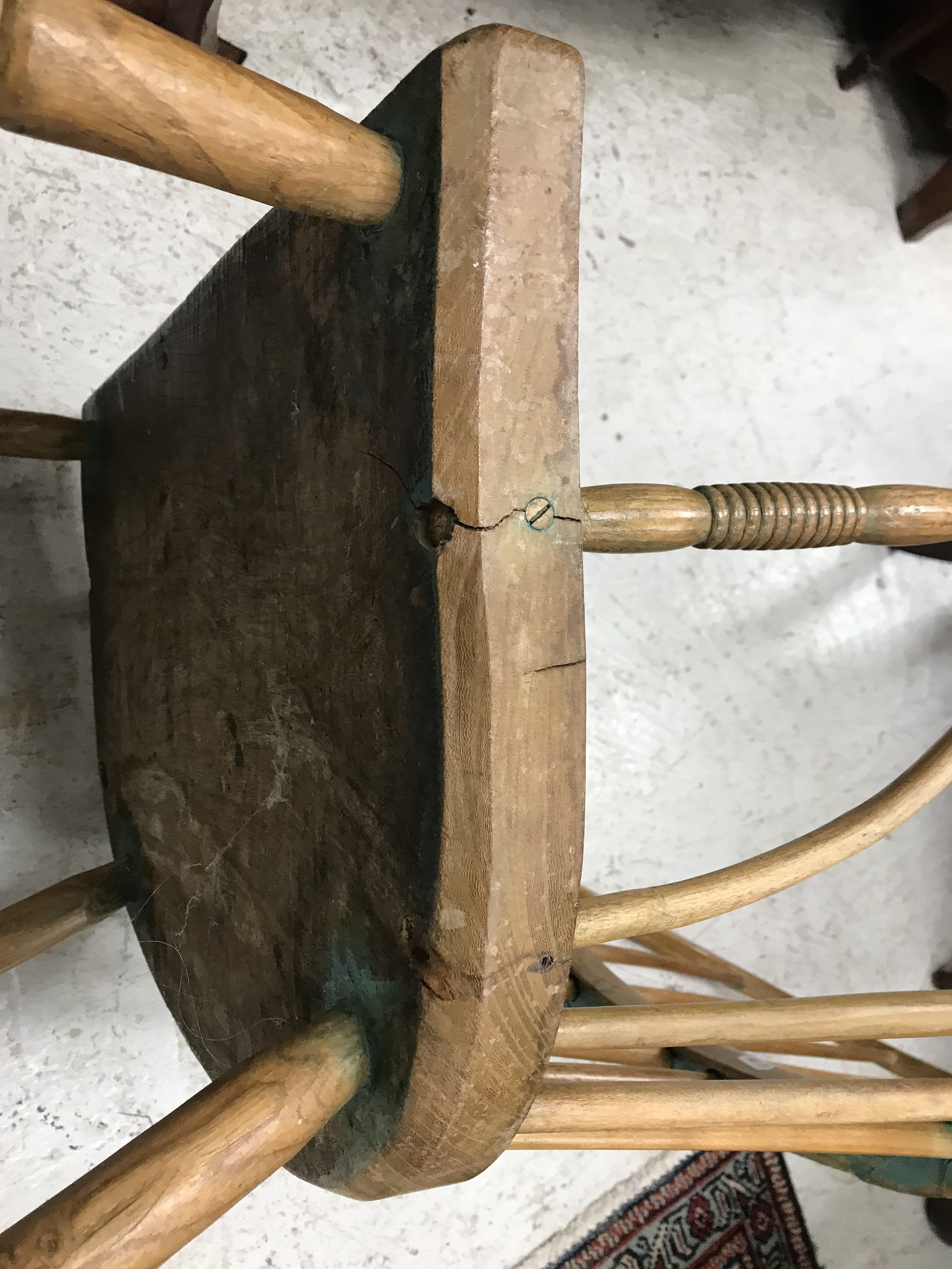 An early 19th Century West Country ash and elm stick back elbow chair, - Image 8 of 39