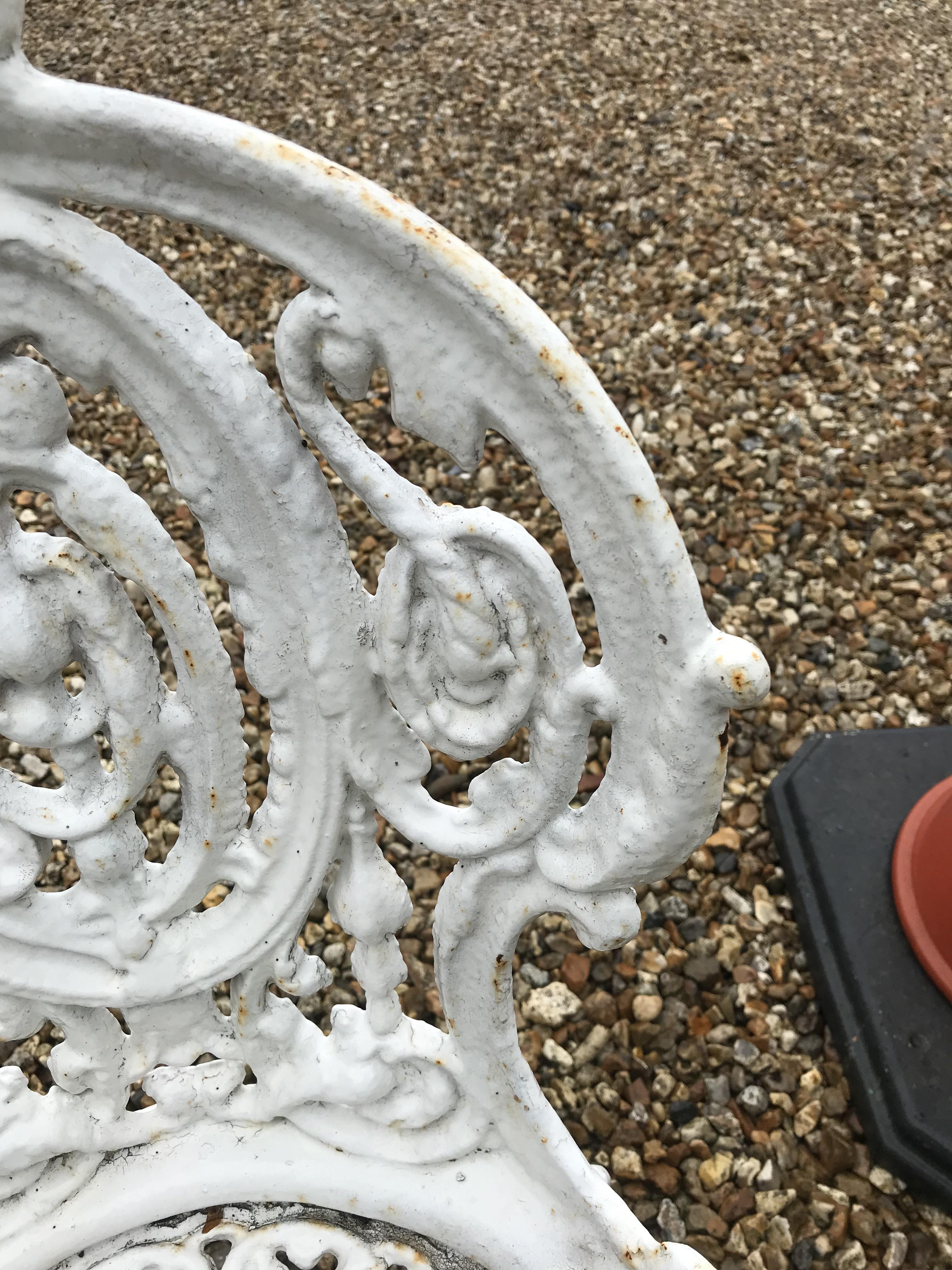 A cast iron Britannia style garden table and two chairs CONDITION REPORTS cRust is - Image 28 of 52
