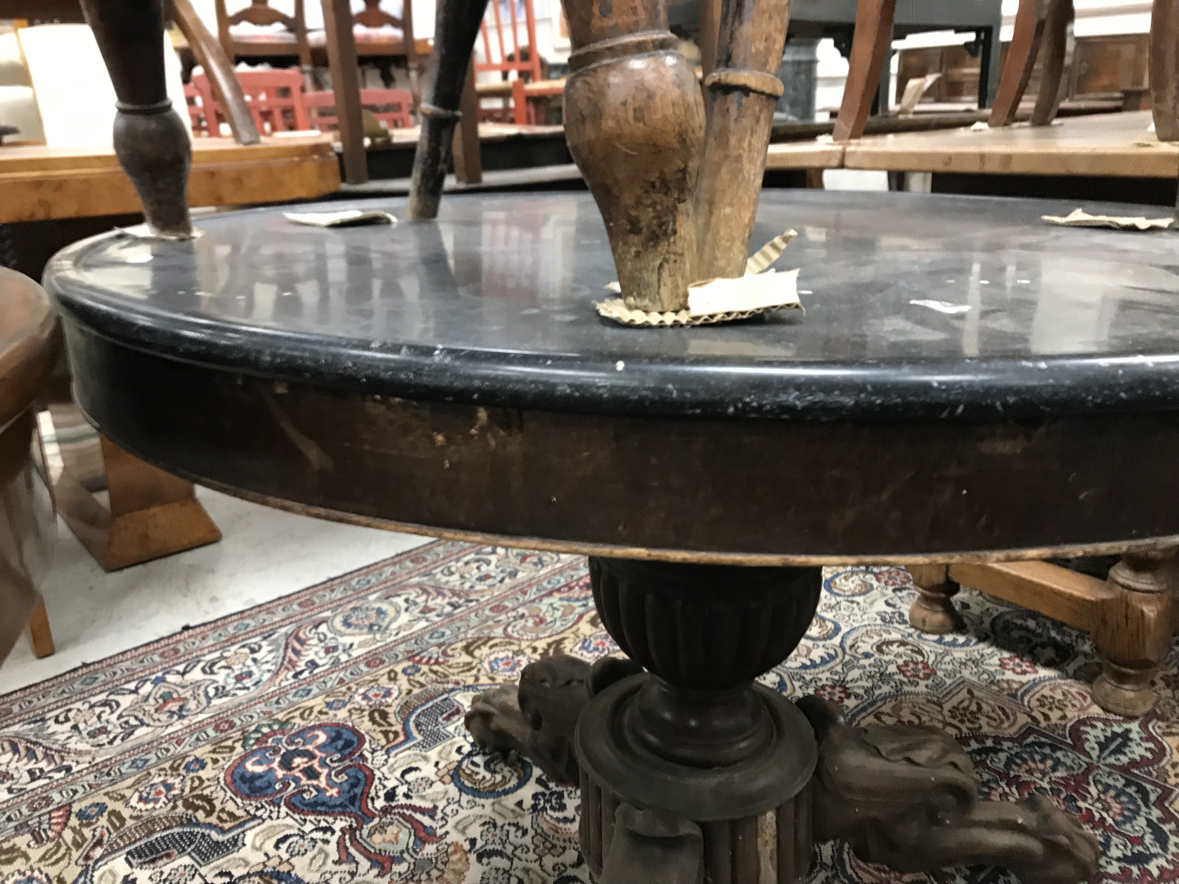 A late 19th Century French Empire style centre table, - Bild 26 aus 33