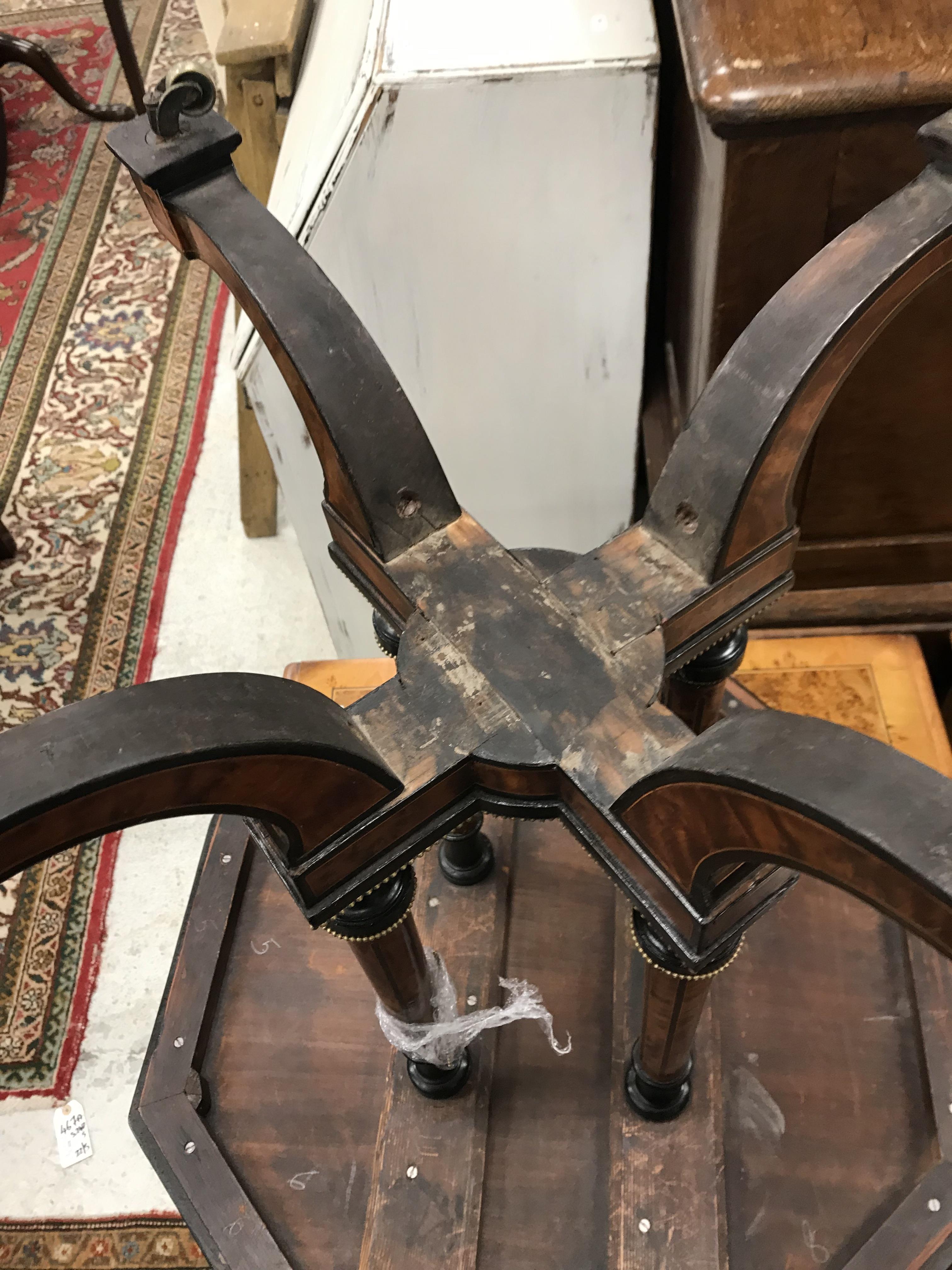 A Victorian amboyna and ebonised centre table, - Image 4 of 34