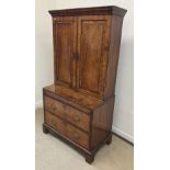 An 18th Century walnut secretaire cabinet,