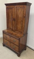 An 18th Century walnut secretaire cabinet,