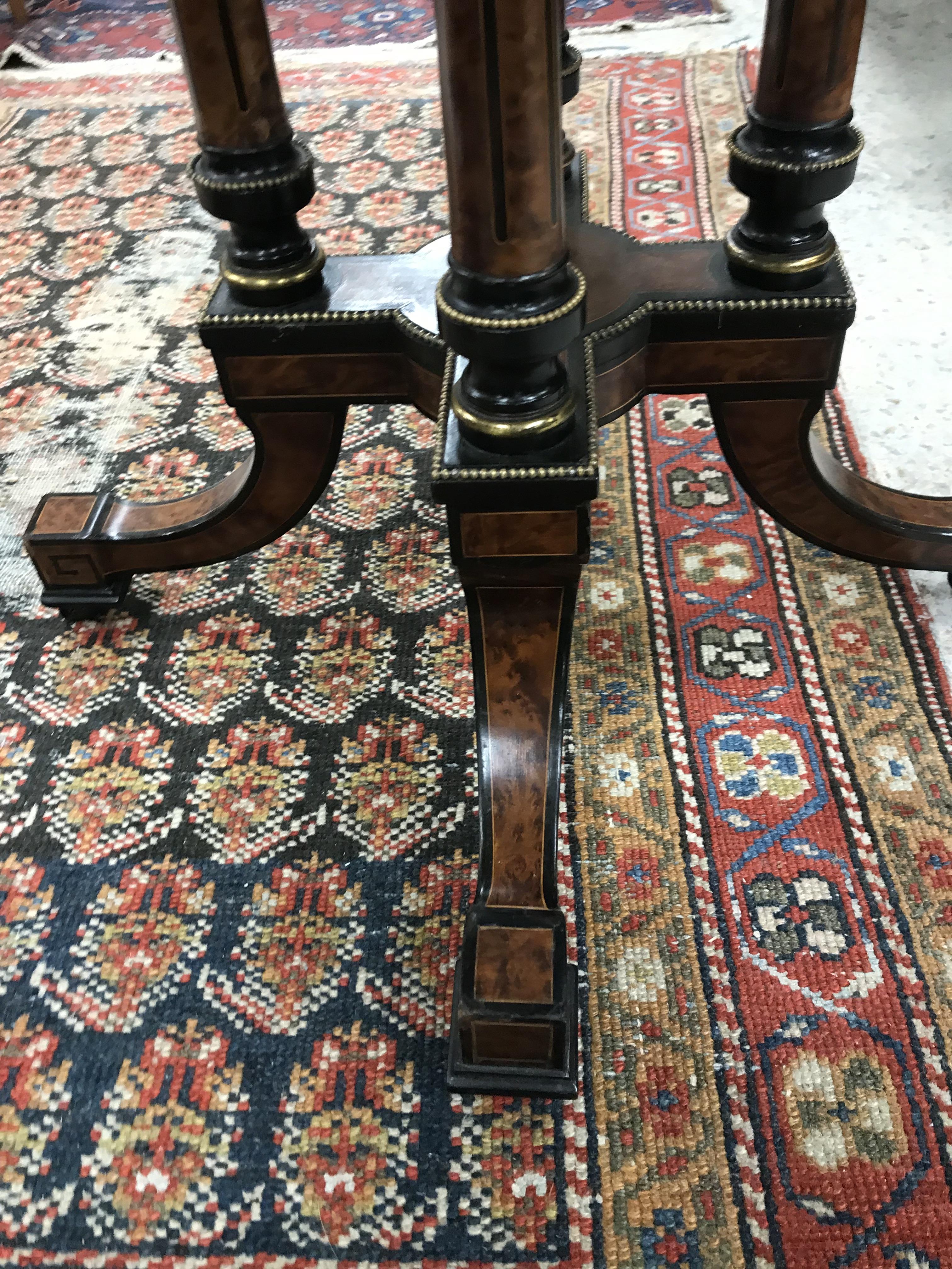 A Victorian amboyna and ebonised centre table, - Image 24 of 34