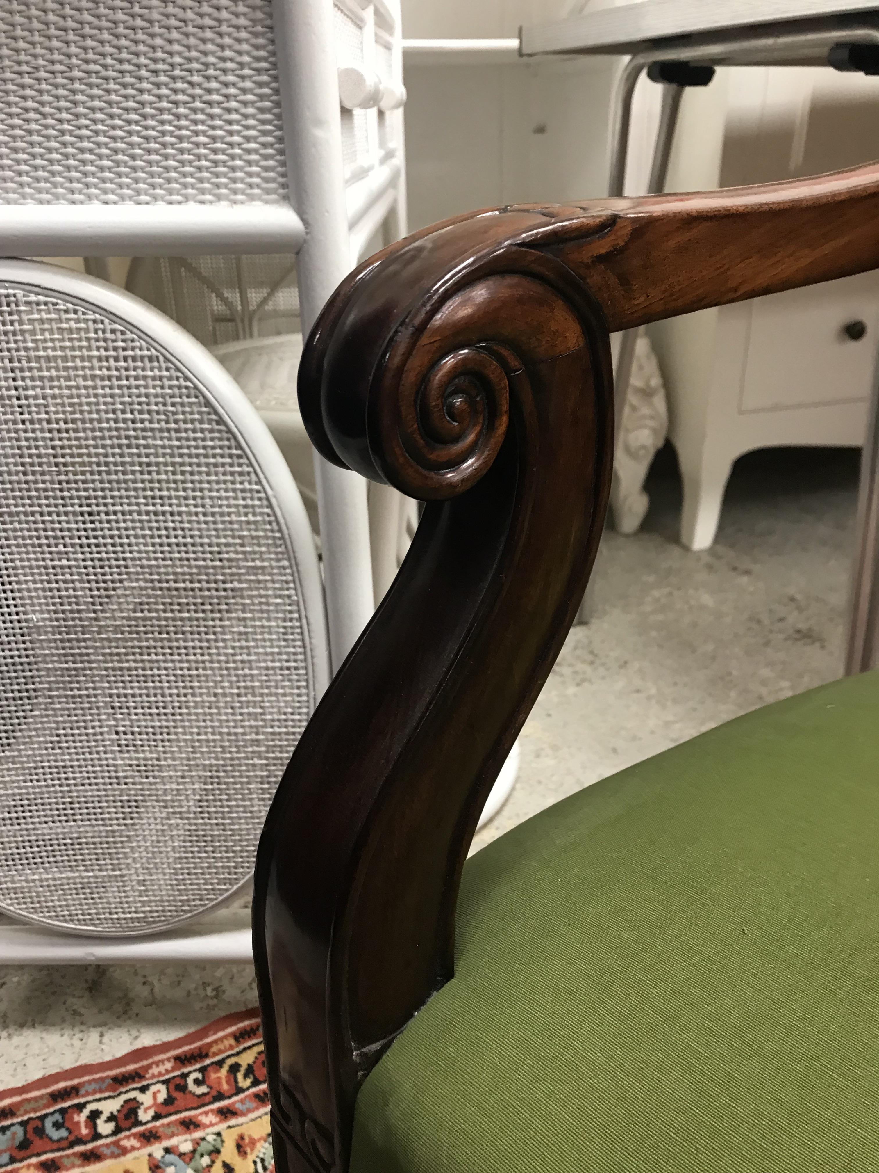 Two near-matching mahogany framed salon armchairs in the Continental Rococo taste with foliate - Image 28 of 96