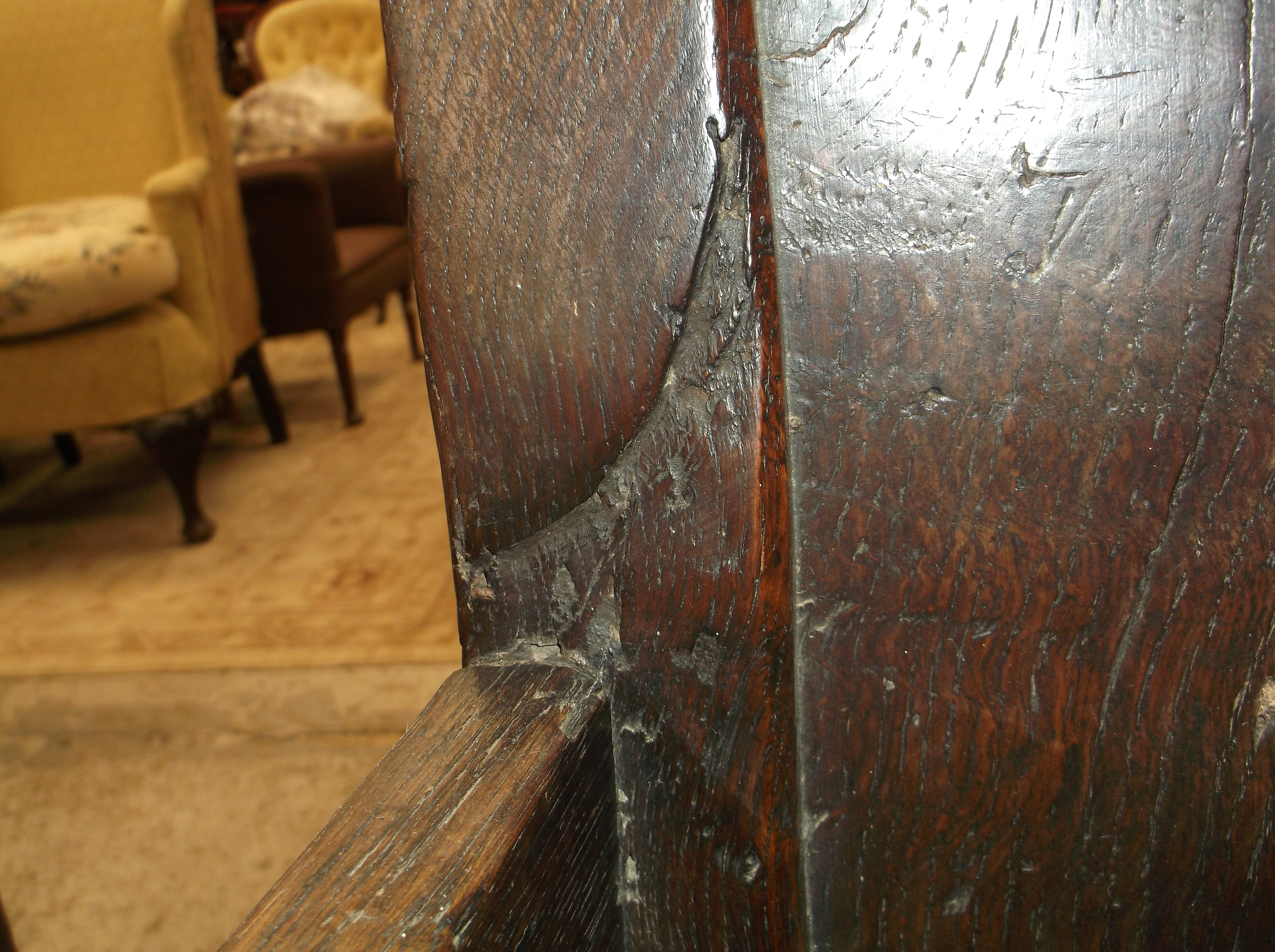 An18th Century and later oak hall chair, - Image 14 of 15
