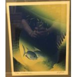 AFTER YOSHINORI YUSE "Luminous sea" limited edition colour print, signed,